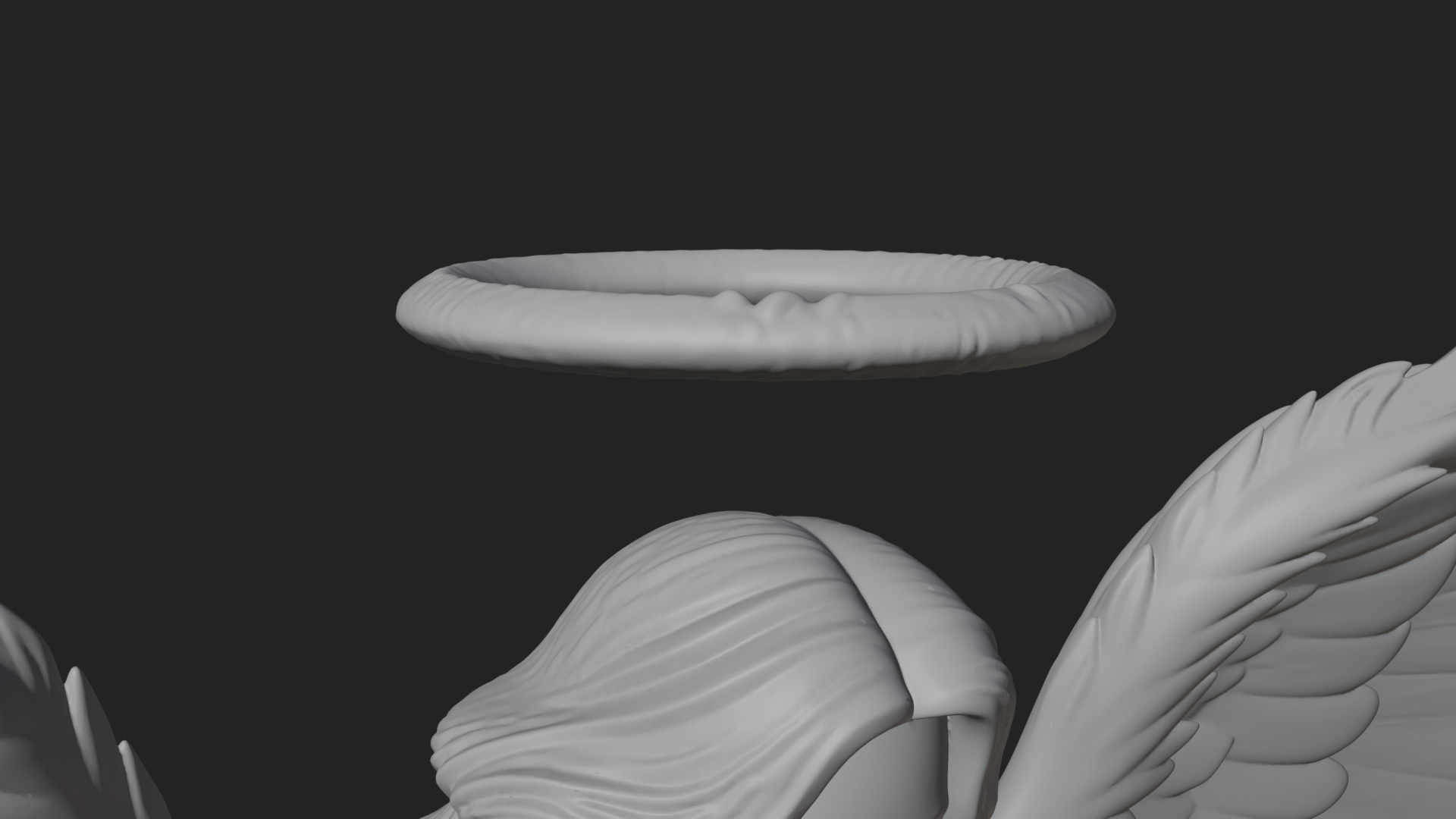Angel Holding Heart Statue Design 2 3D Print Model 3D Model