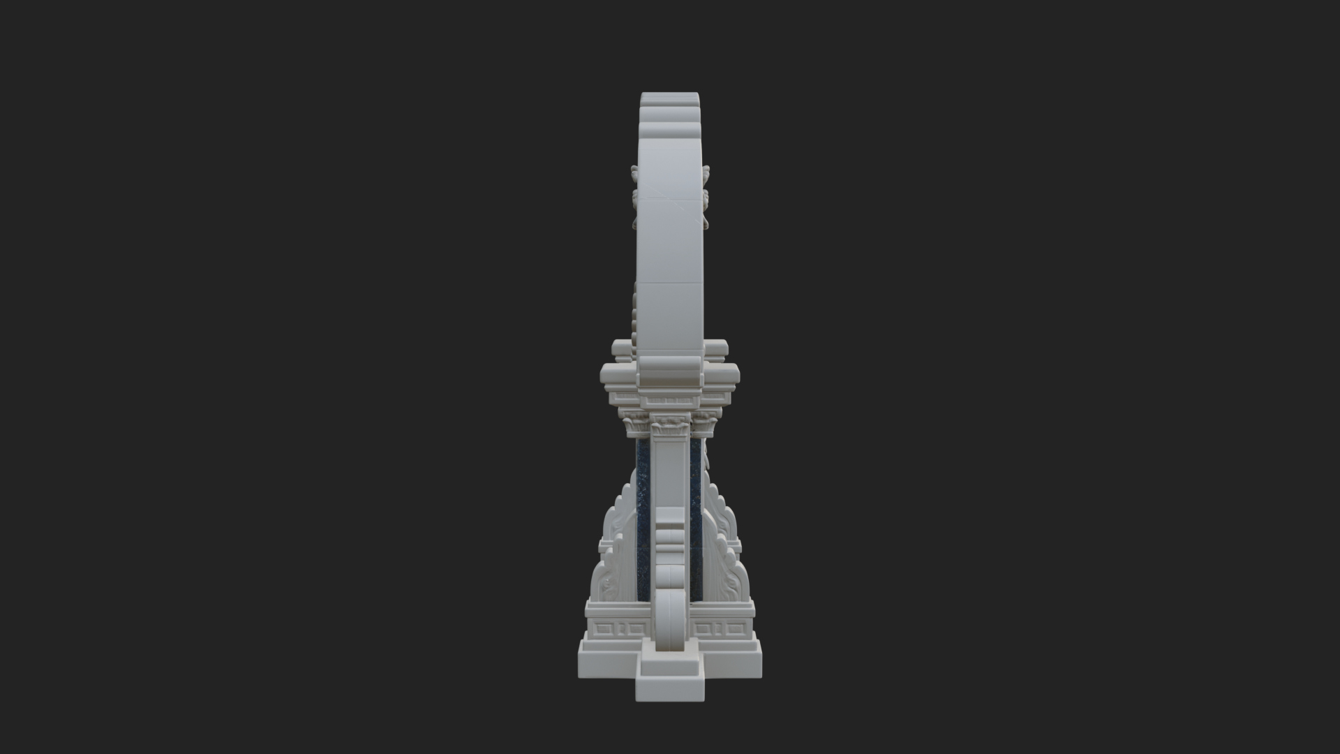 Angel in Gothic Arch Statue Design 1 3D Print Model 3D Model