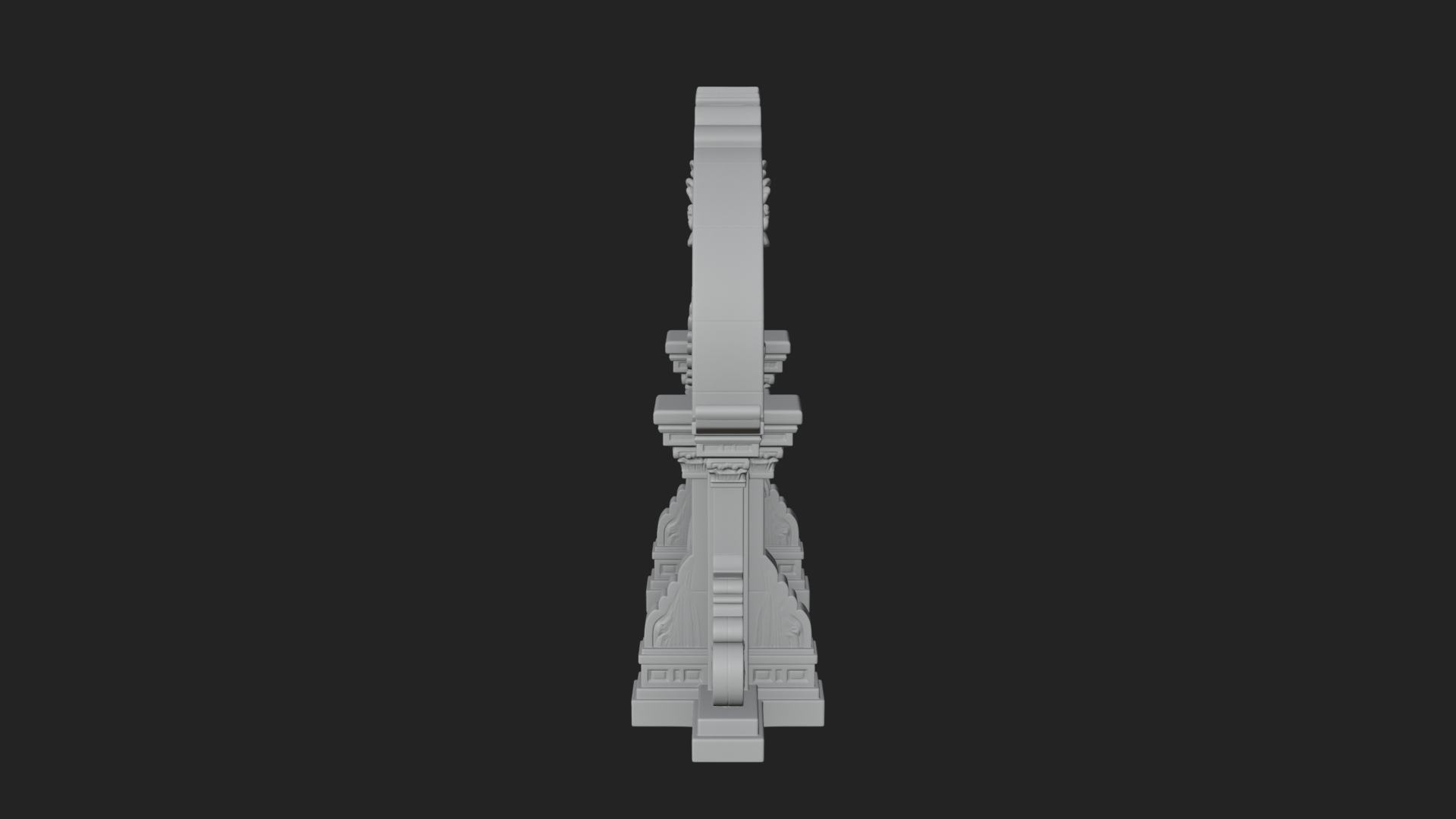 Angel in Gothic Arch Statue Design 1 3D Print Model 3D Model