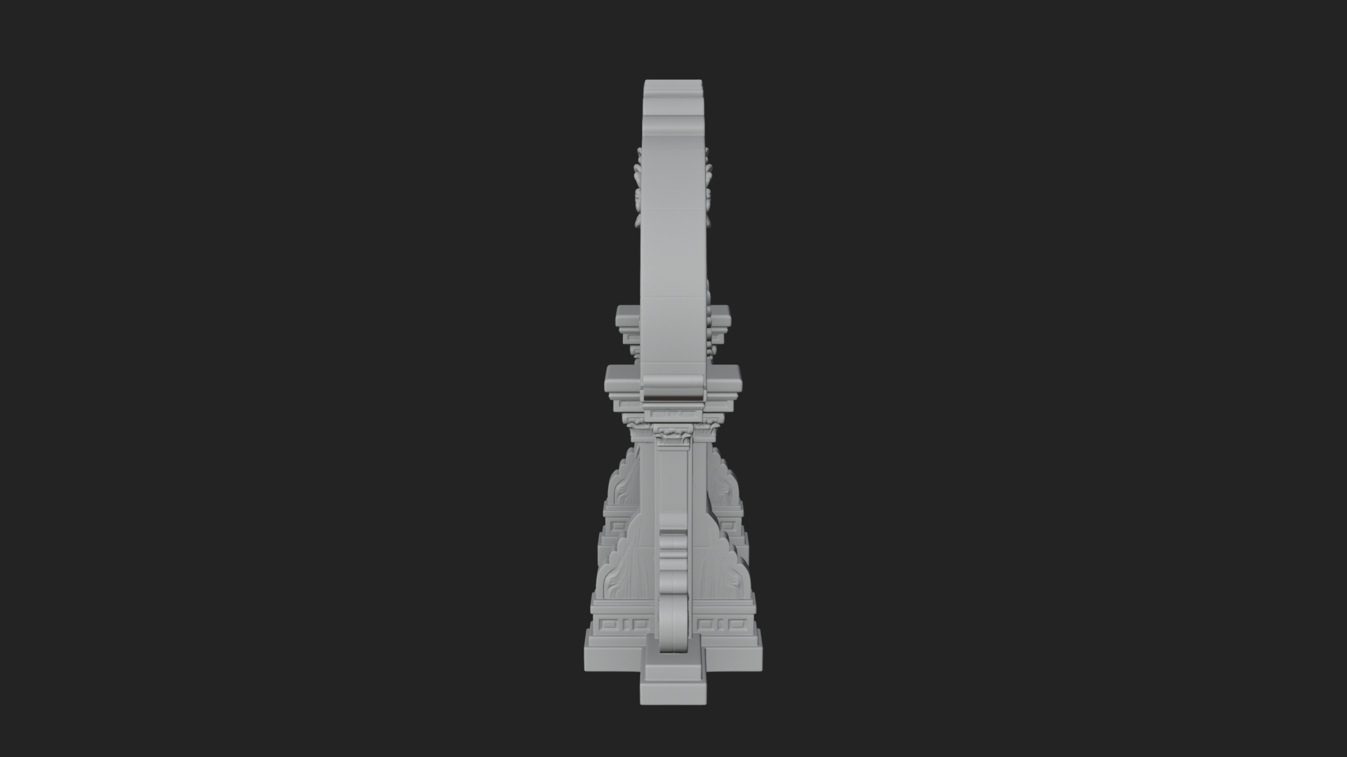 Angel in Gothic Arch Statue Design 1 3D Print Model 3D Model