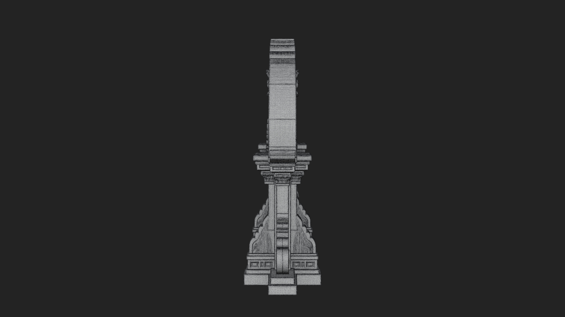 Angel in Gothic Arch Statue Design 1 3D Print Model 3D Model