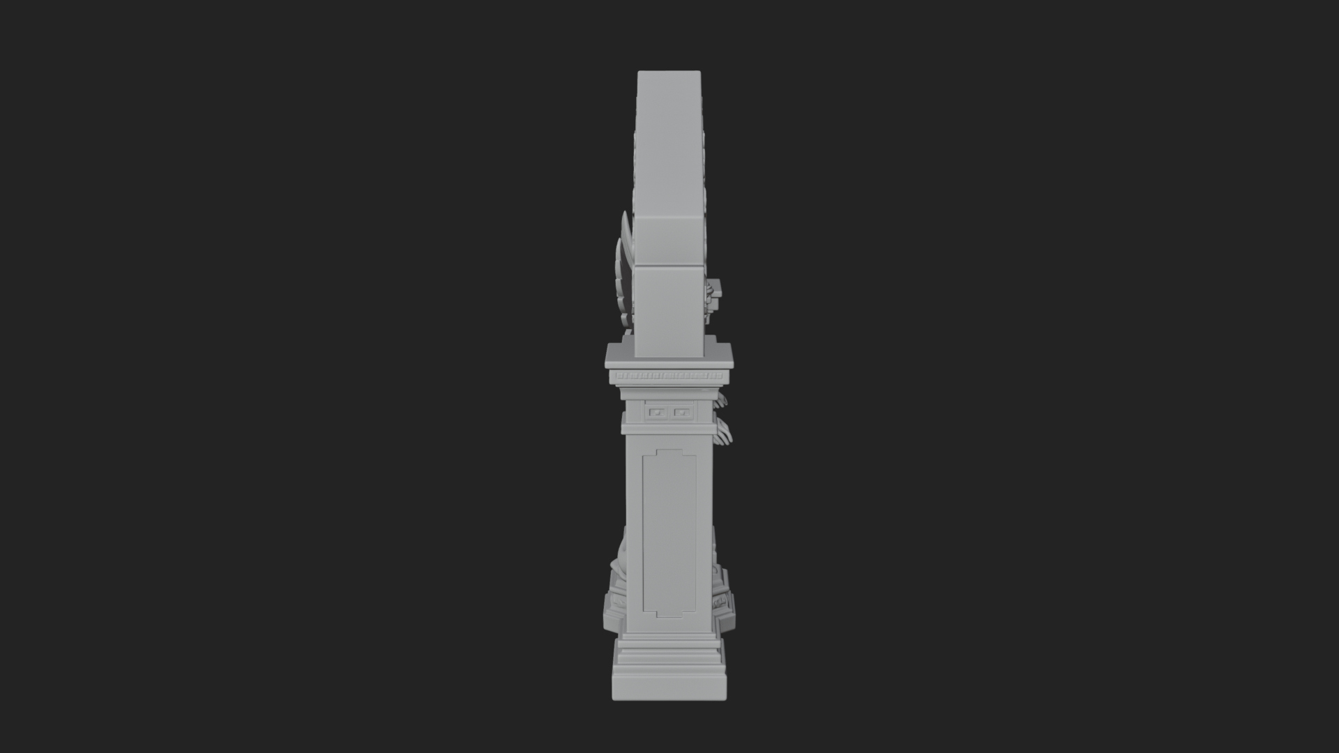 Angel in Gothic Arch Statue Design 2 3D Print Model 3D Model