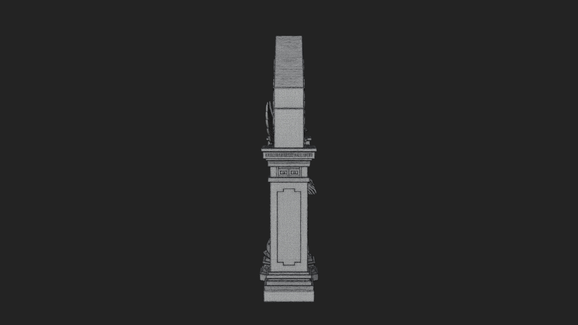 Angel in Gothic Arch Statue Design 2 3D Print Model 3D Model