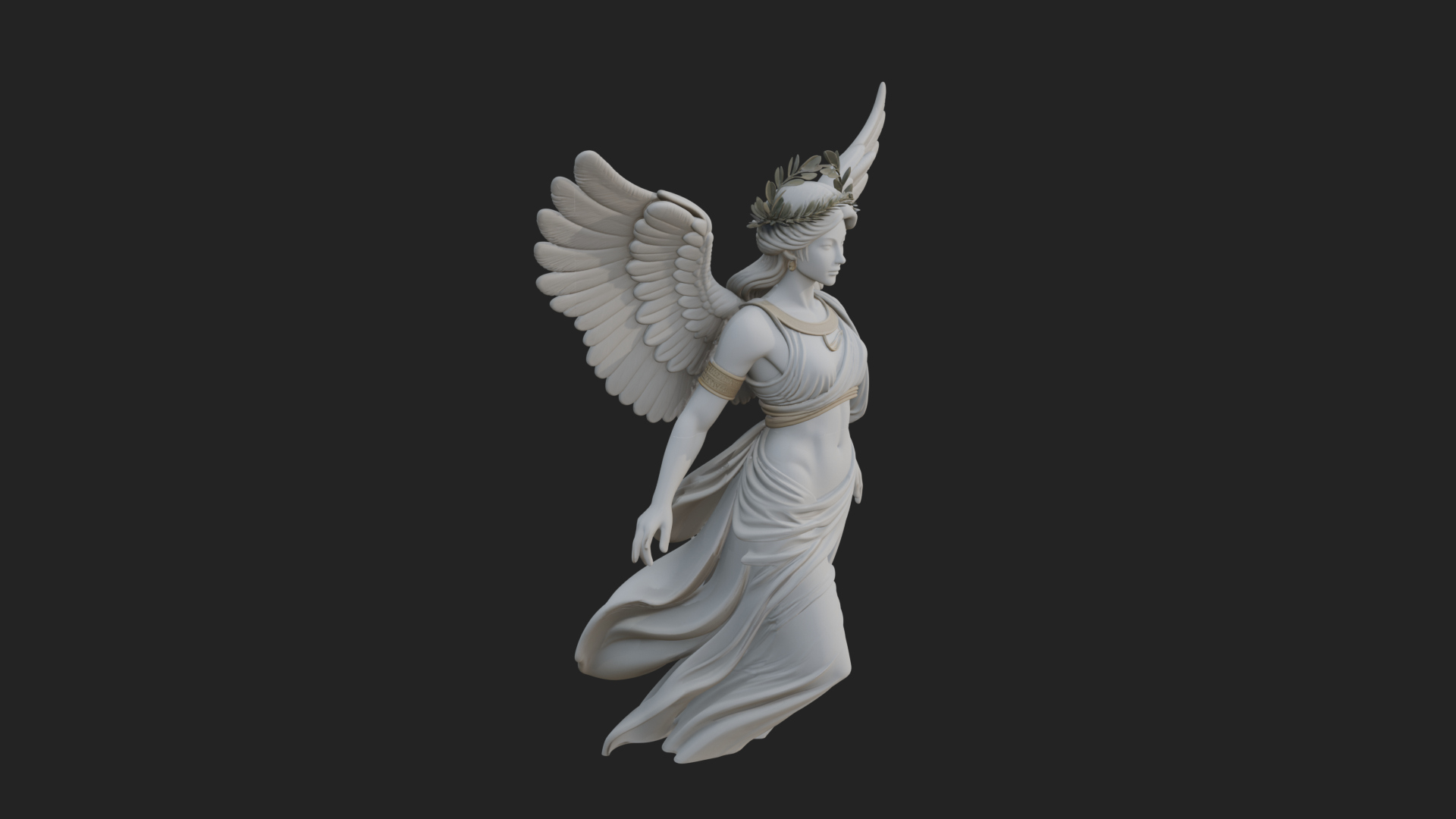 Angel of Victory Statue Design 10 3D Print Model 3D Model