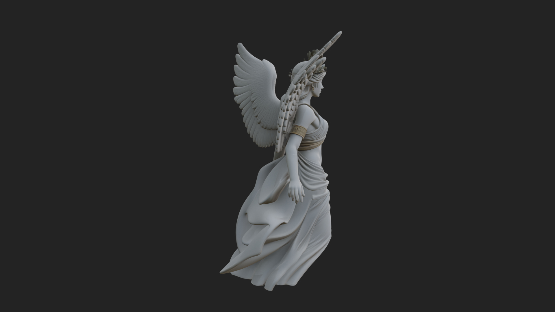Angel of Victory Statue Design 10 3D Print Model 3D Model