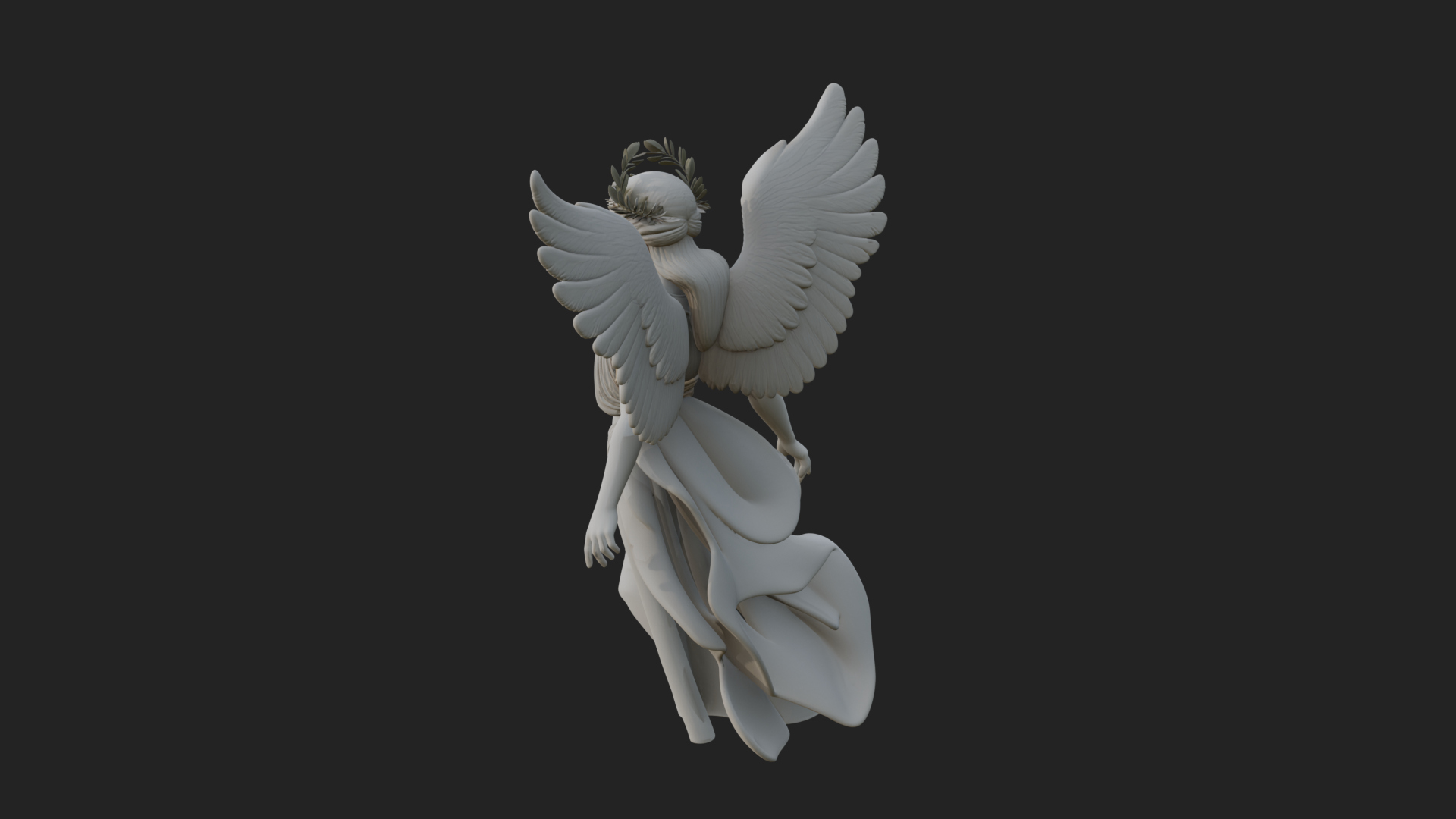 Angel of Victory Statue Design 10 3D Print Model 3D Model