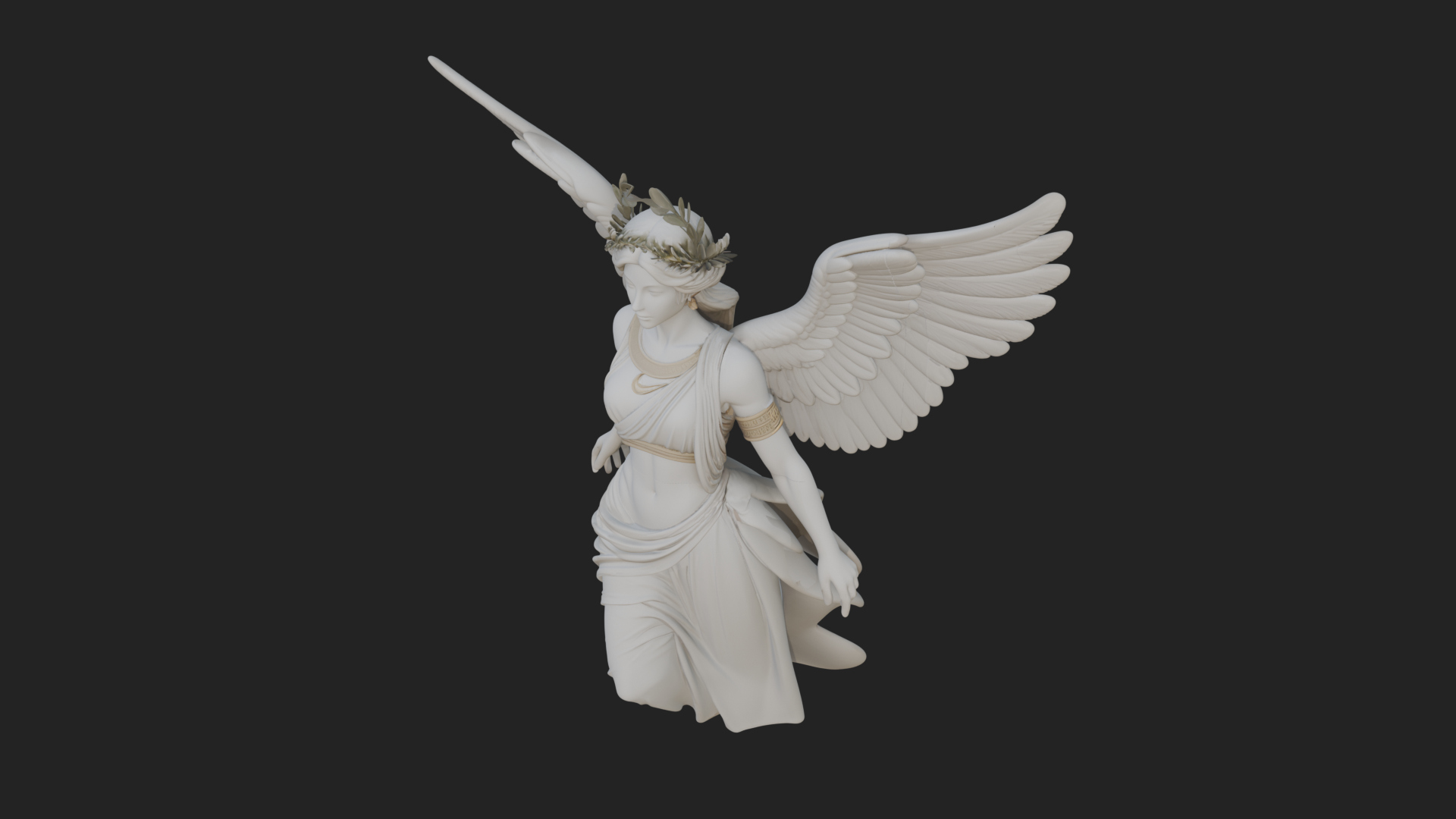 Angel of Victory Statue Design 10 3D Print Model 3D Model