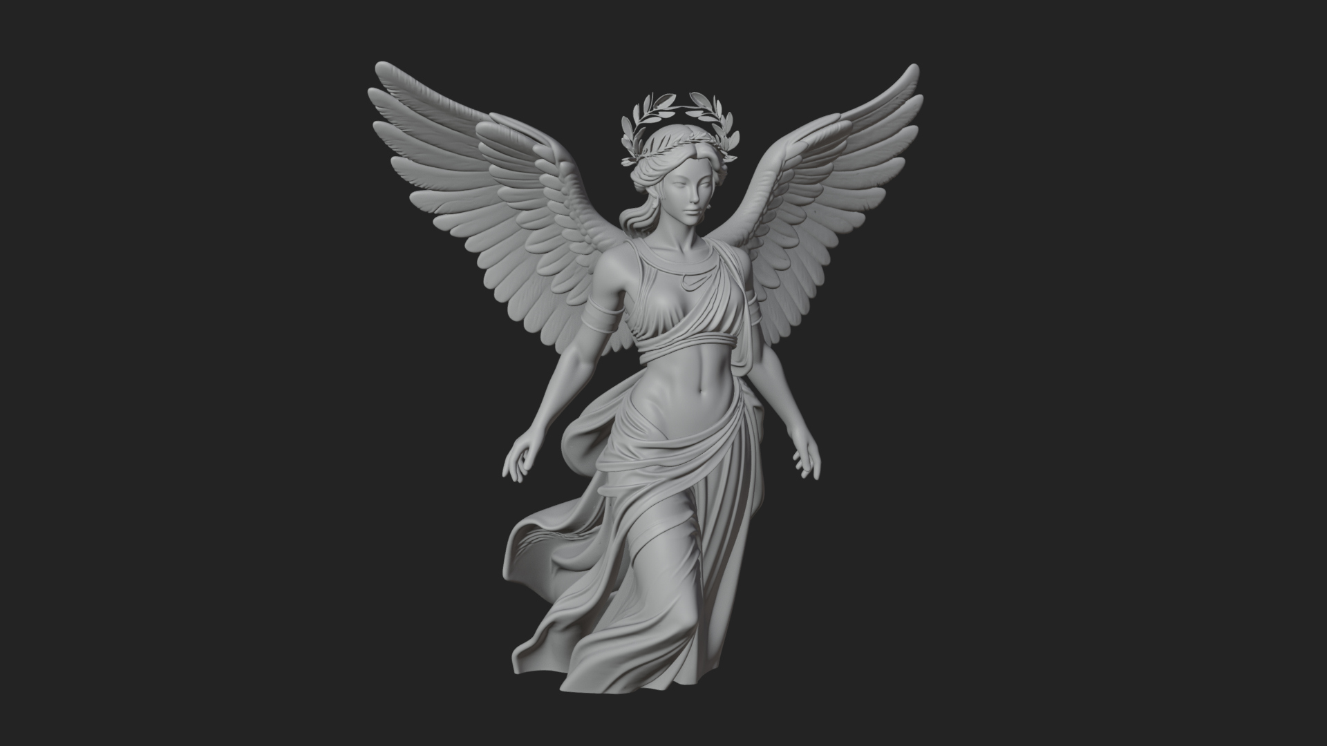 Angel of Victory Statue Design 10 3D Print Model 3D Model