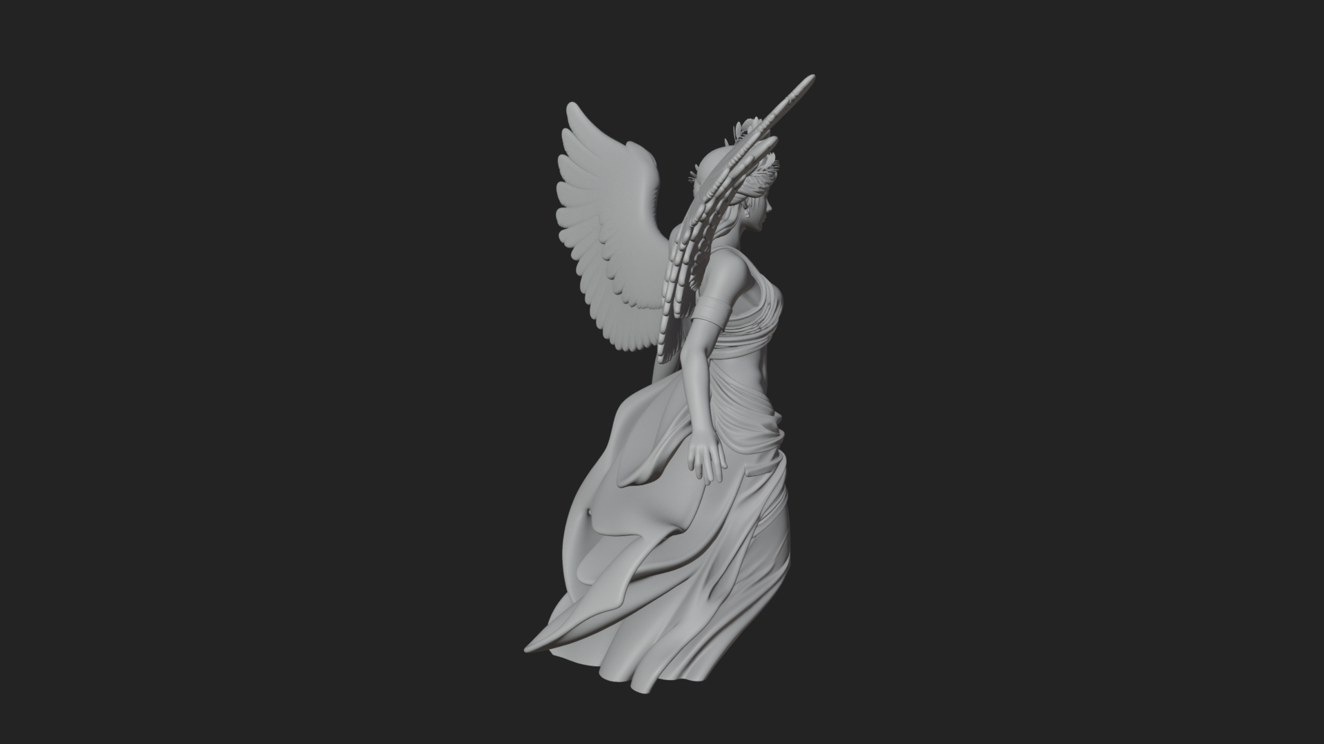 Angel of Victory Statue Design 10 3D Print Model 3D Model
