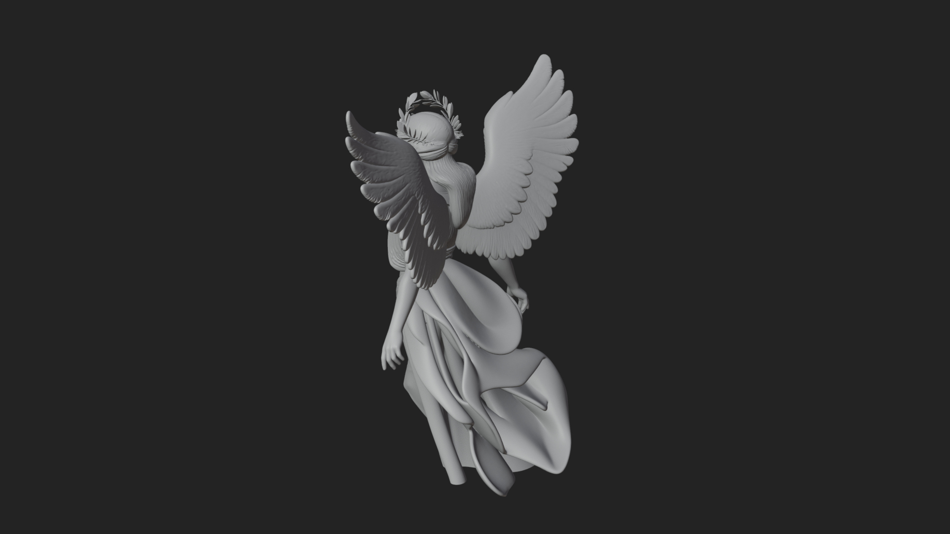 Angel of Victory Statue Design 10 3D Print Model 3D Model