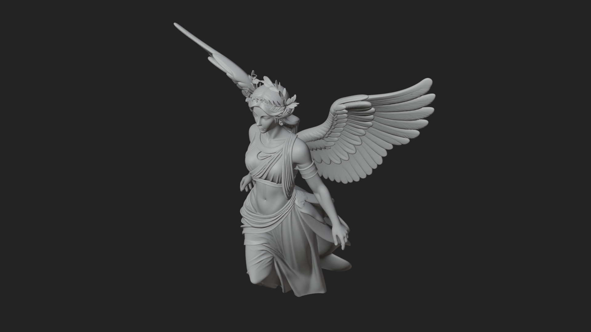 Angel of Victory Statue Design 10 3D Print Model 3D Model