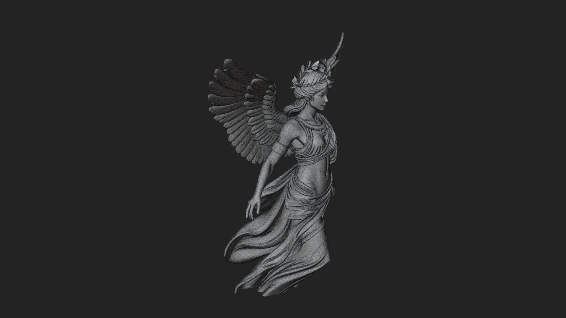 Angel of Victory Statue Design 10 3D Print Model 3D Model