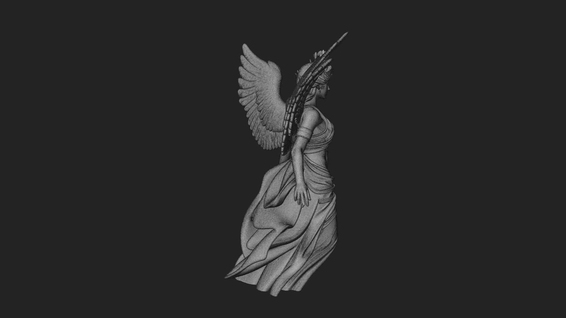 Angel of Victory Statue Design 10 3D Print Model 3D Model