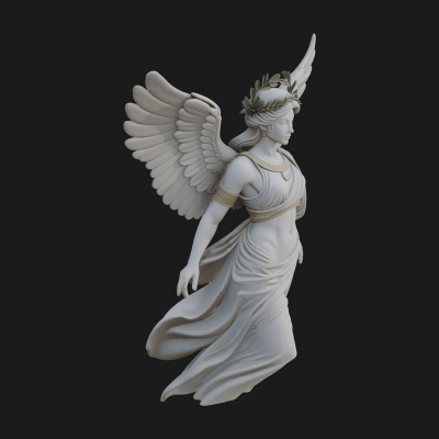 Angel of Victory Statue Design 10 3D Print Model