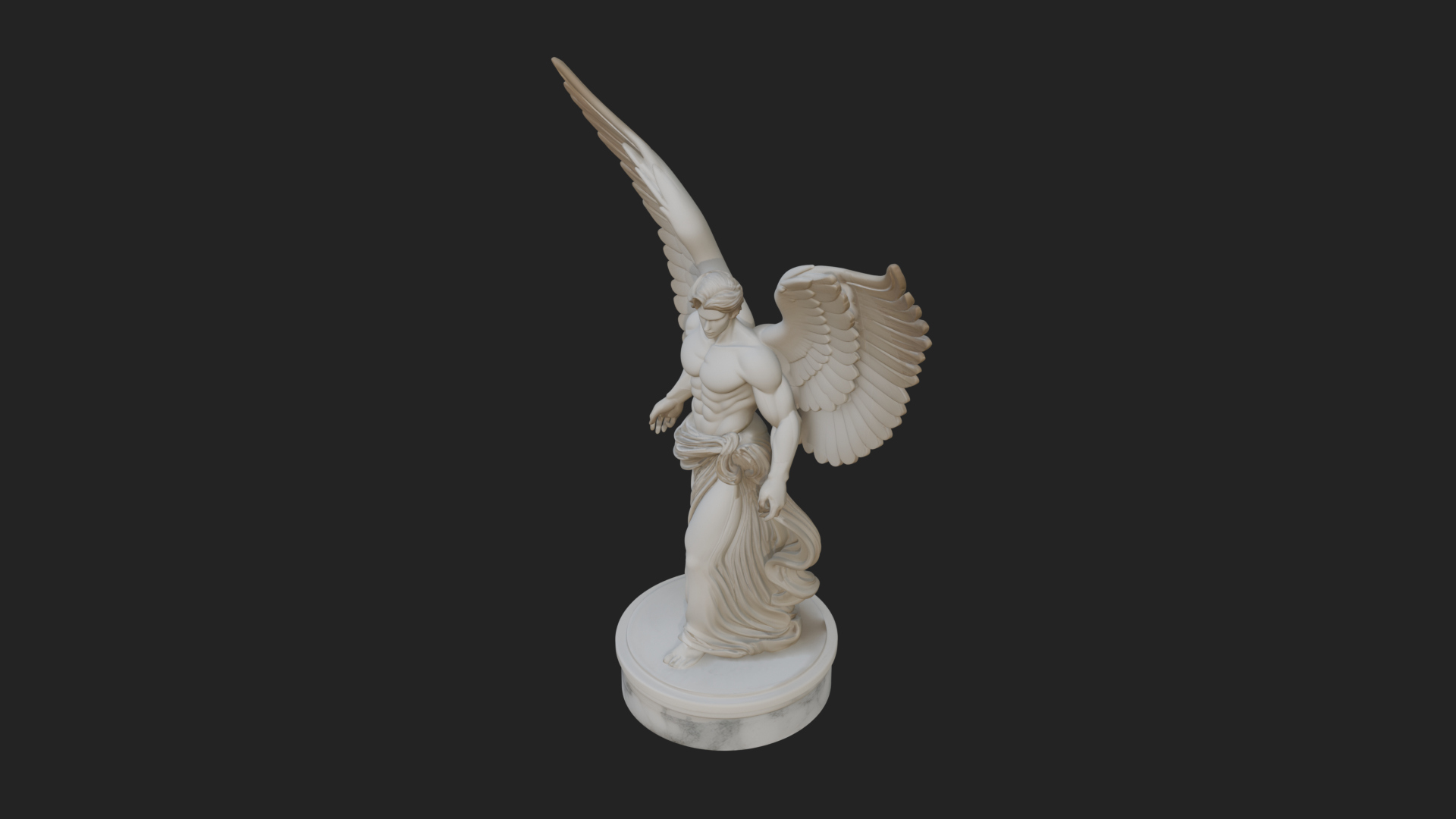 Angel of Victory Statue Design 5 3D Print Model 3D Model