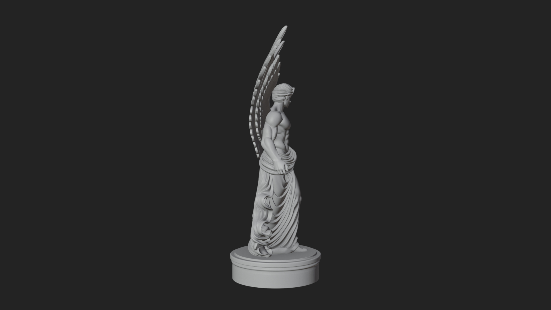 Angel of Victory Statue Design 5 3D Print Model 3D Model
