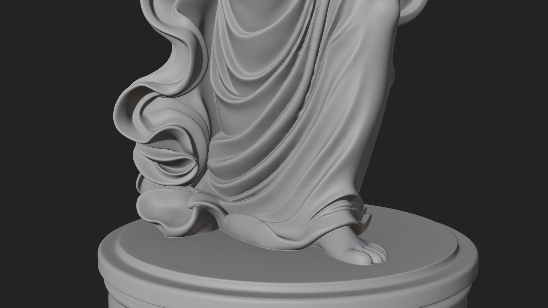 Angel of Victory Statue Design 5 3D Print Model 3D Model