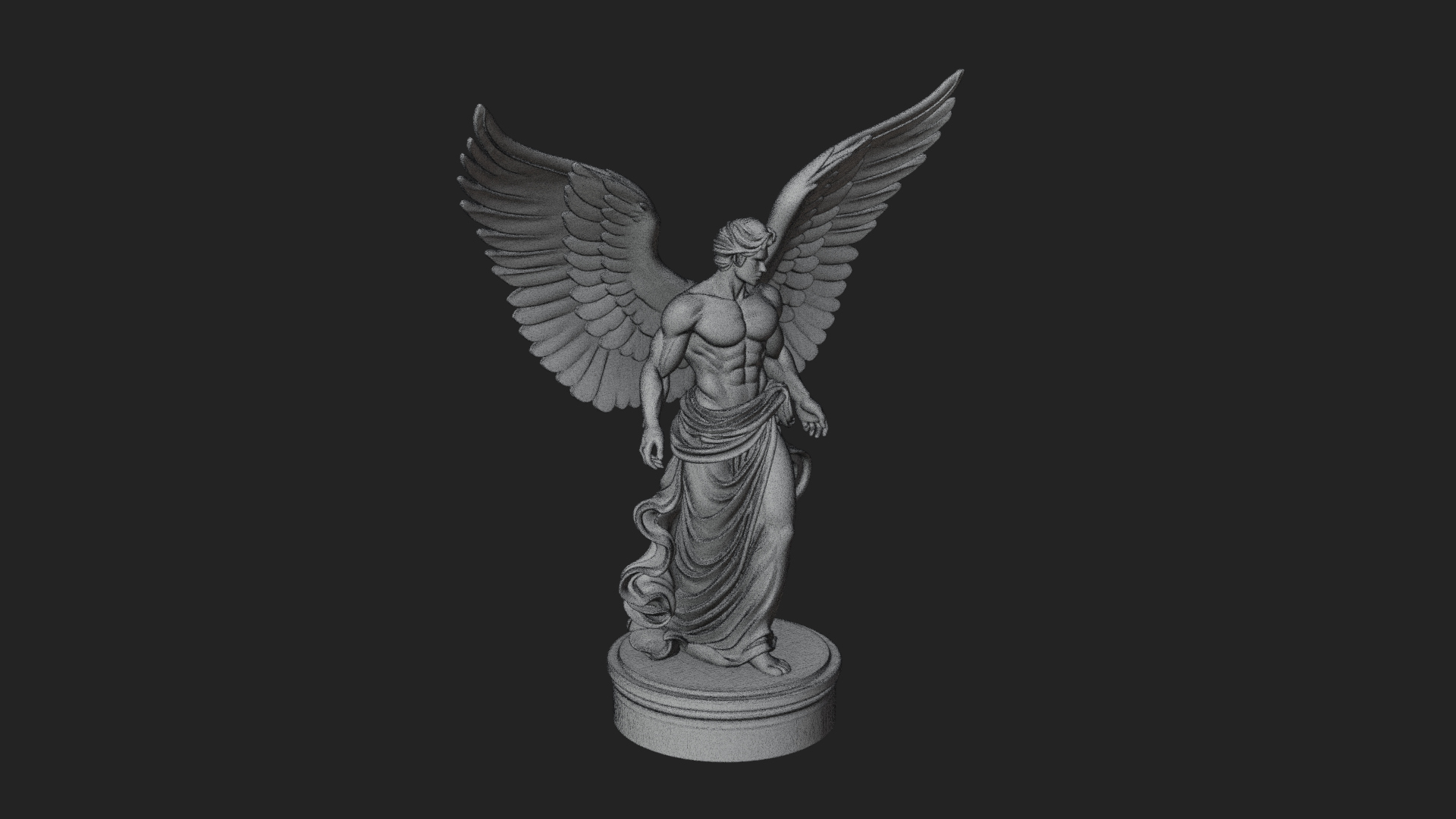 Angel of Victory Statue Design 5 3D Print Model 3D Model