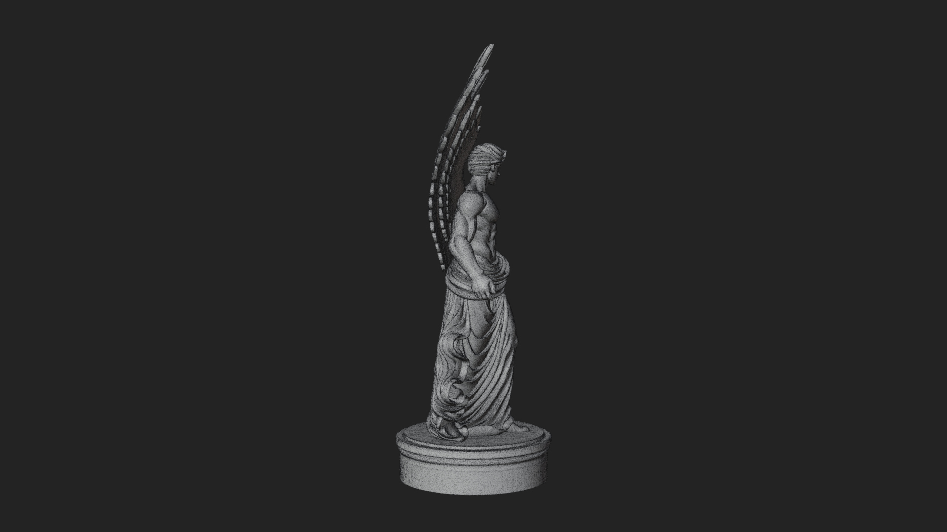 Angel of Victory Statue Design 5 3D Print Model 3D Model
