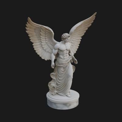 Angel of Victory Statue Design 5 3D Print Model