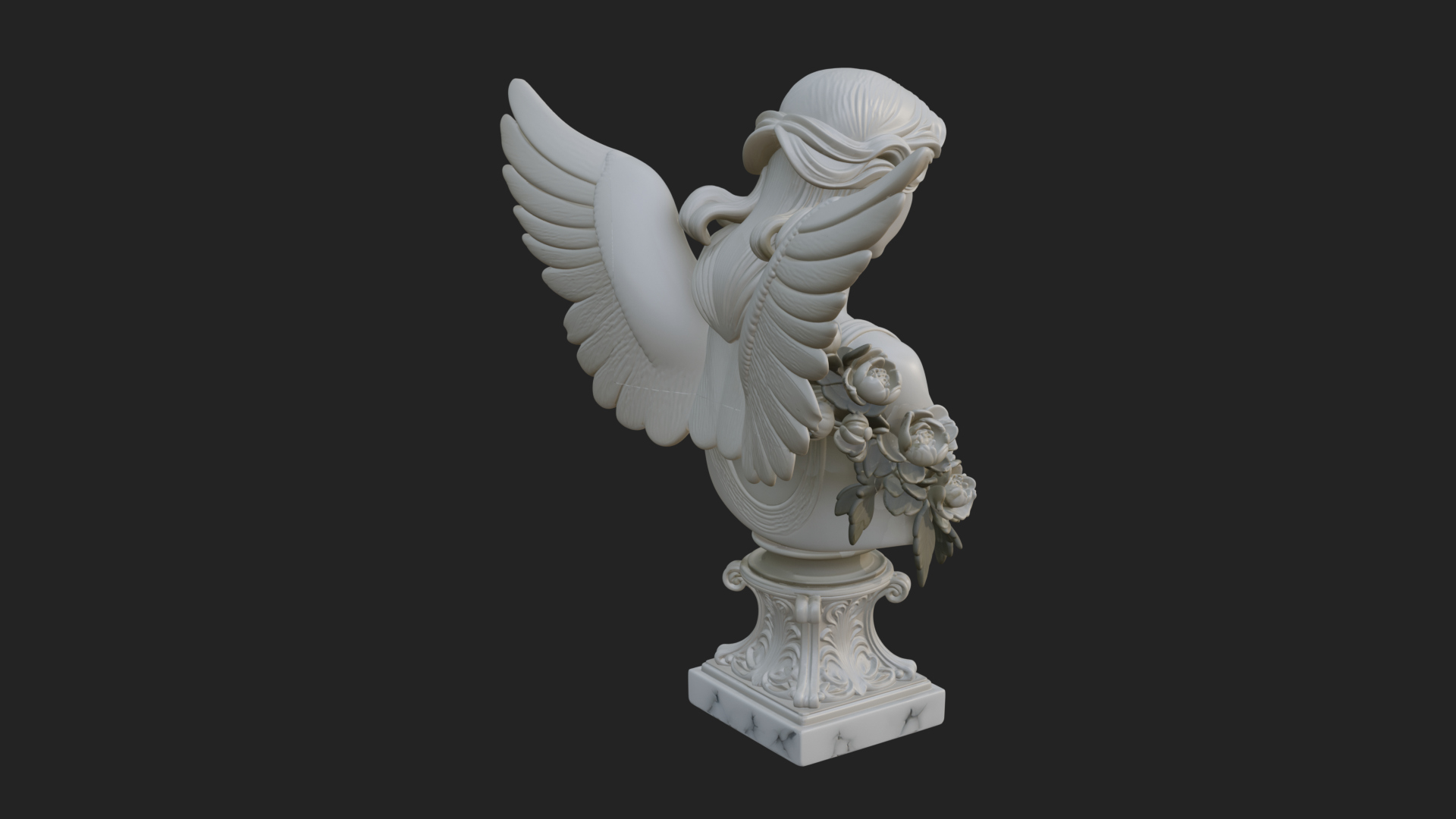 Angel of Victory Statue Design 6 3D Print Model 3D Model