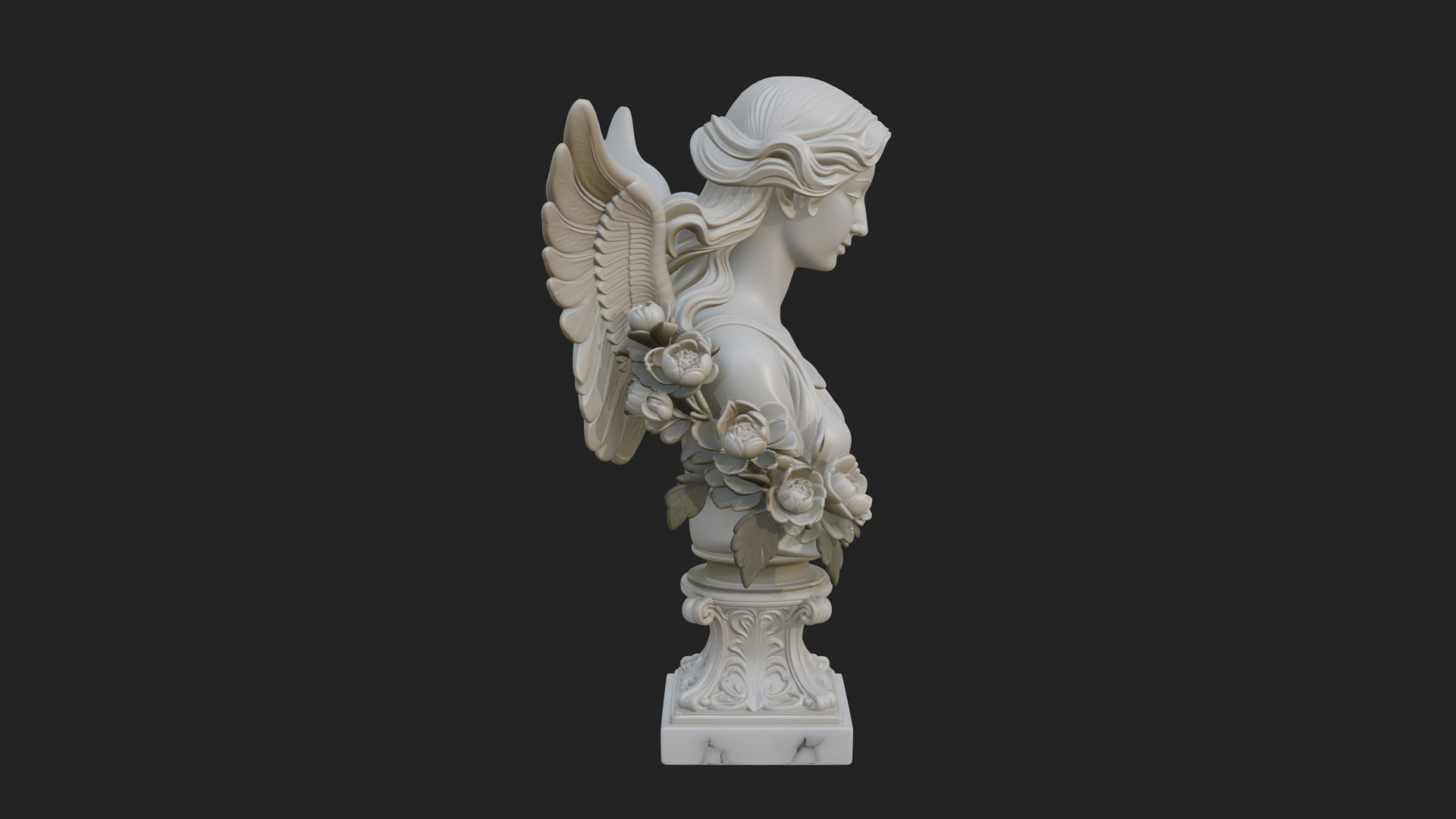 Angel of Victory Statue Design 6 3D Print Model 3D Model