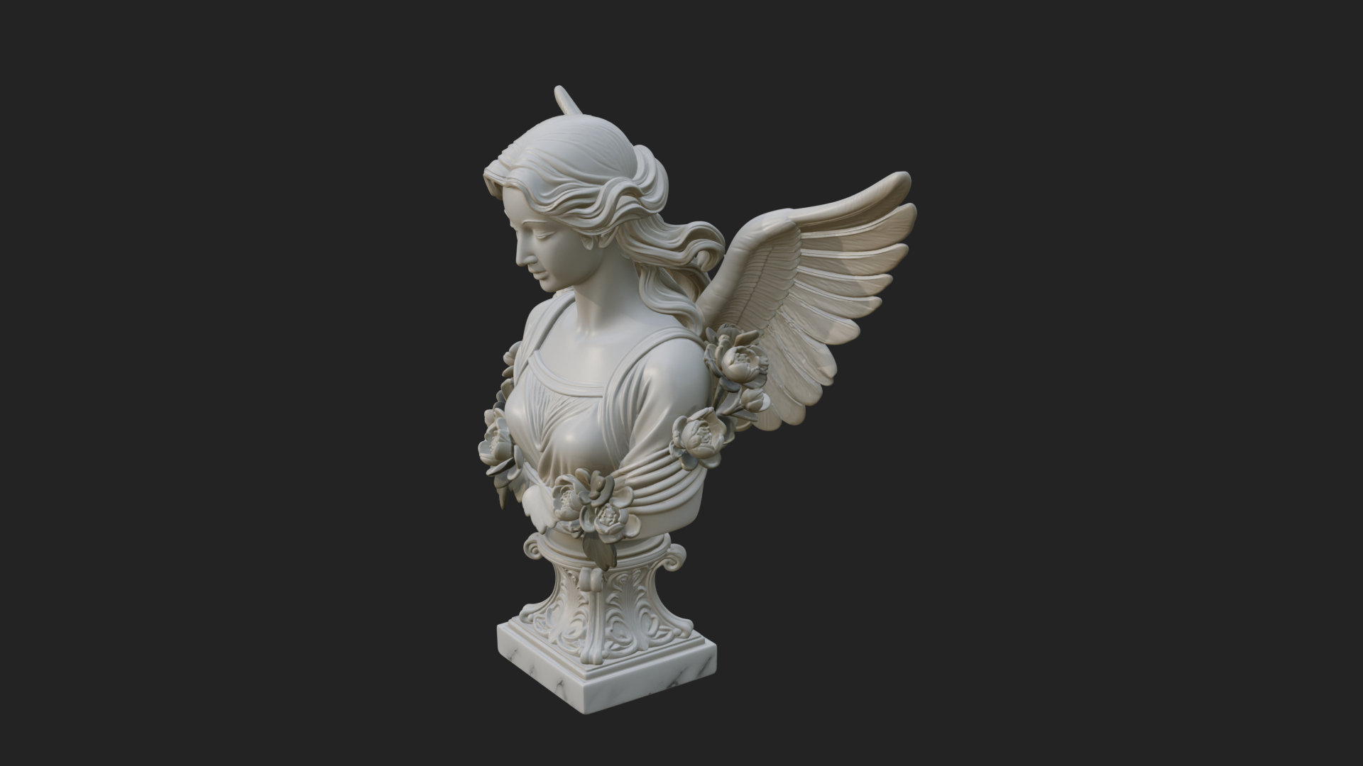 Angel of Victory Statue Design 6 3D Print Model 3D Model