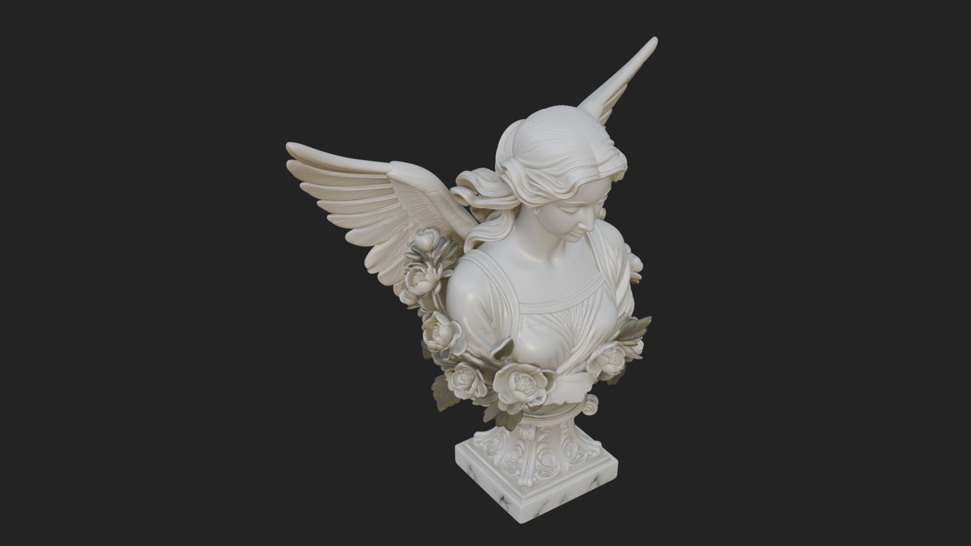 Angel of Victory Statue Design 6 3D Print Model 3D Model