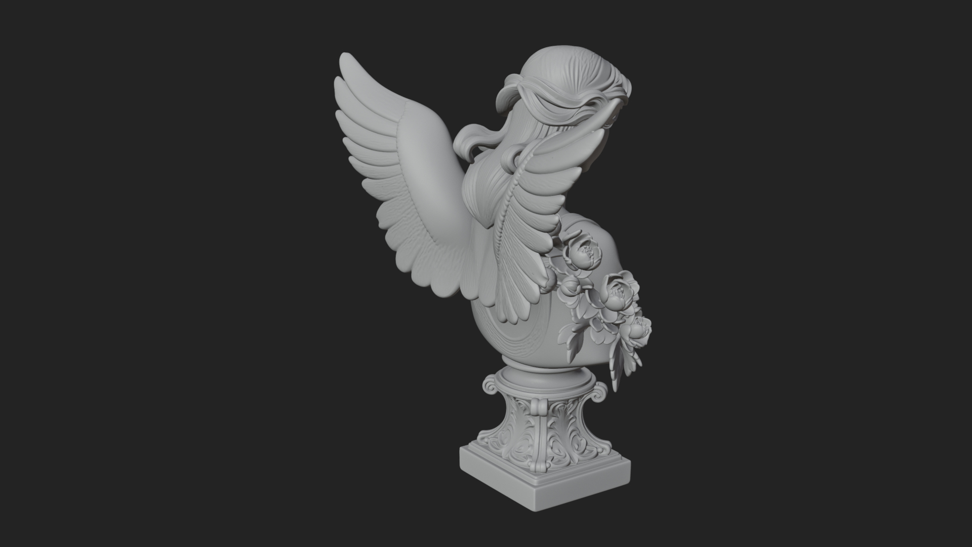 Angel of Victory Statue Design 6 3D Print Model 3D Model
