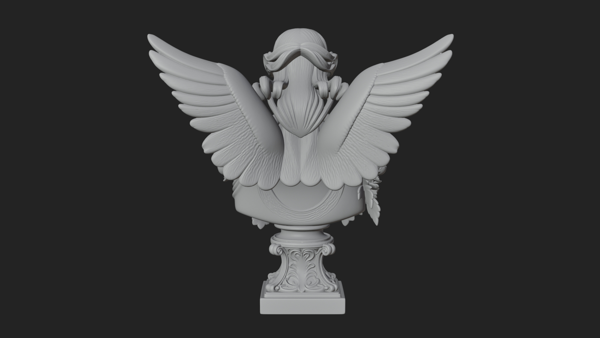 Angel of Victory Statue Design 6 3D Print Model 3D Model