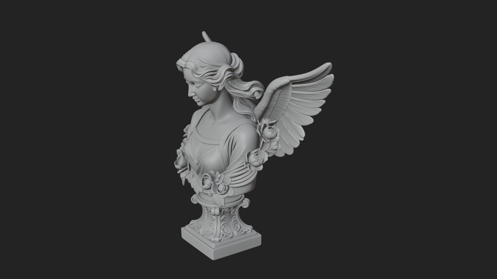 Angel of Victory Statue Design 6 3D Print Model 3D Model