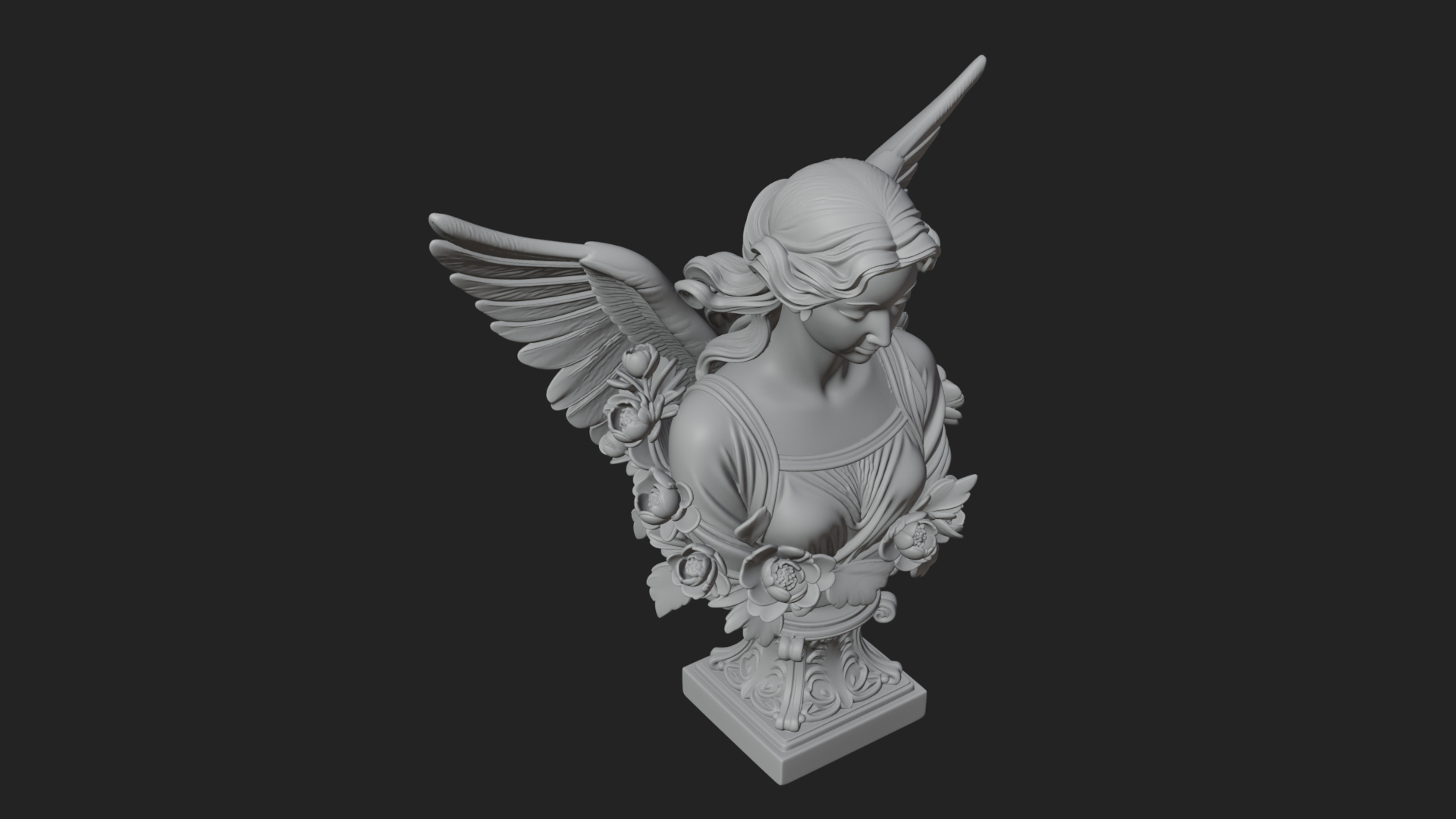 Angel of Victory Statue Design 6 3D Print Model 3D Model