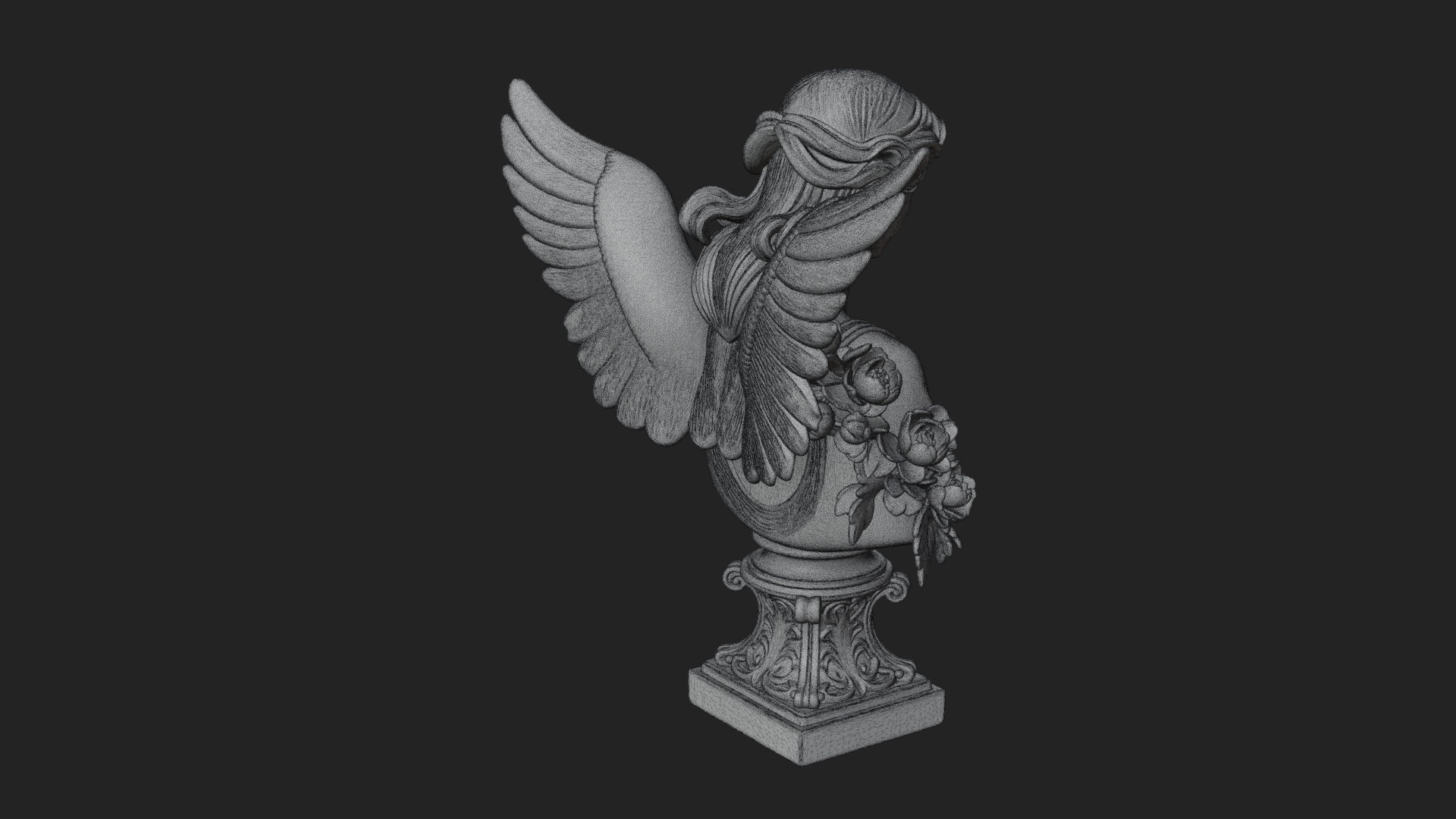 Angel of Victory Statue Design 6 3D Print Model 3D Model