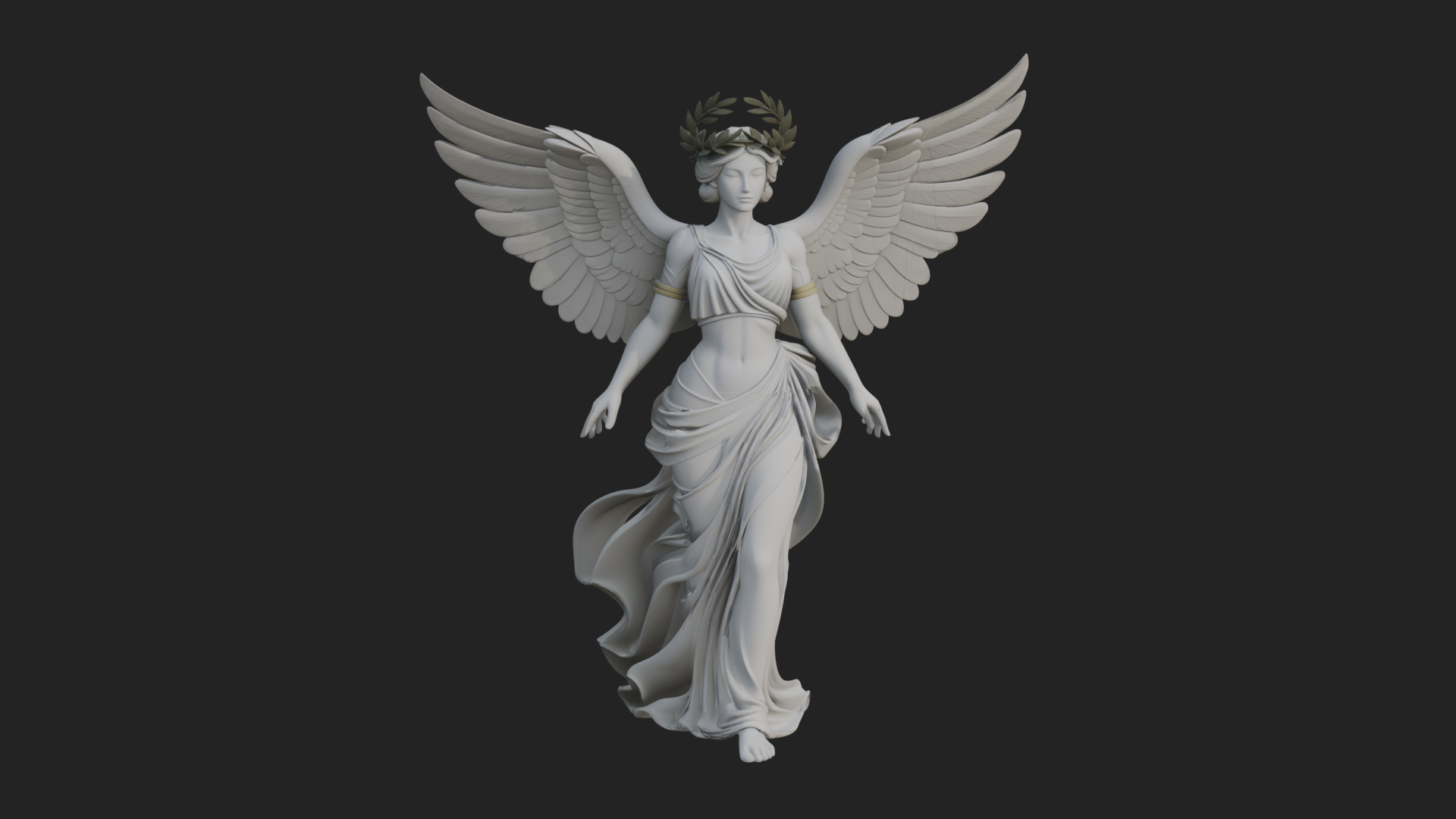 Angel of Victory Statue Design 7 3D Print Model 3D Model