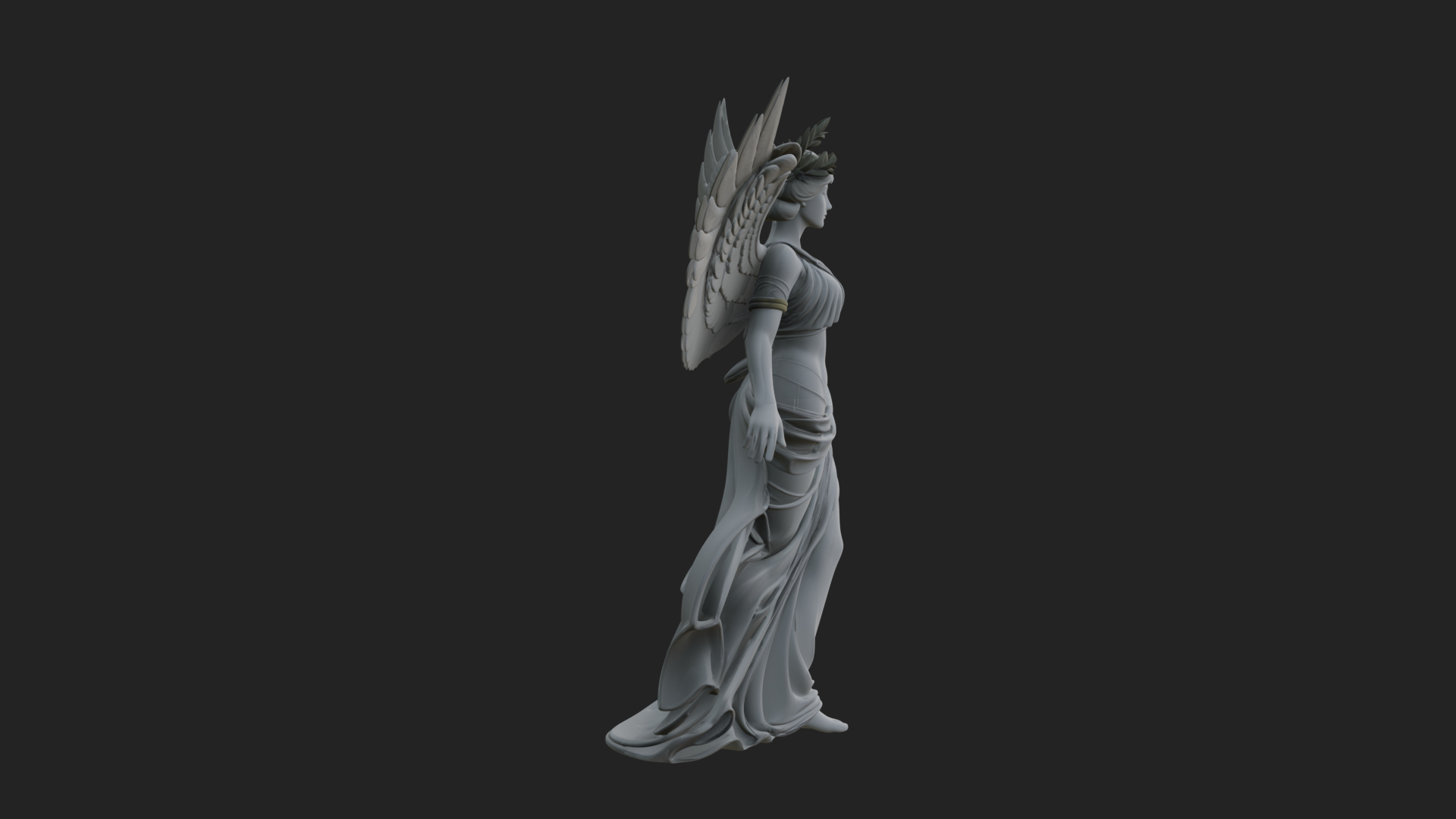 Angel of Victory Statue Design 7 3D Print Model 3D Model