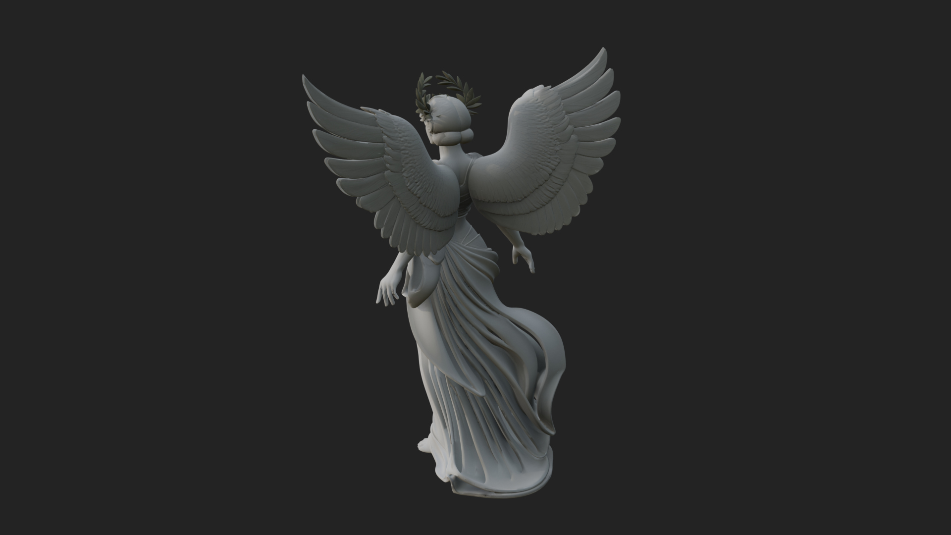 Angel of Victory Statue Design 7 3D Print Model 3D Model