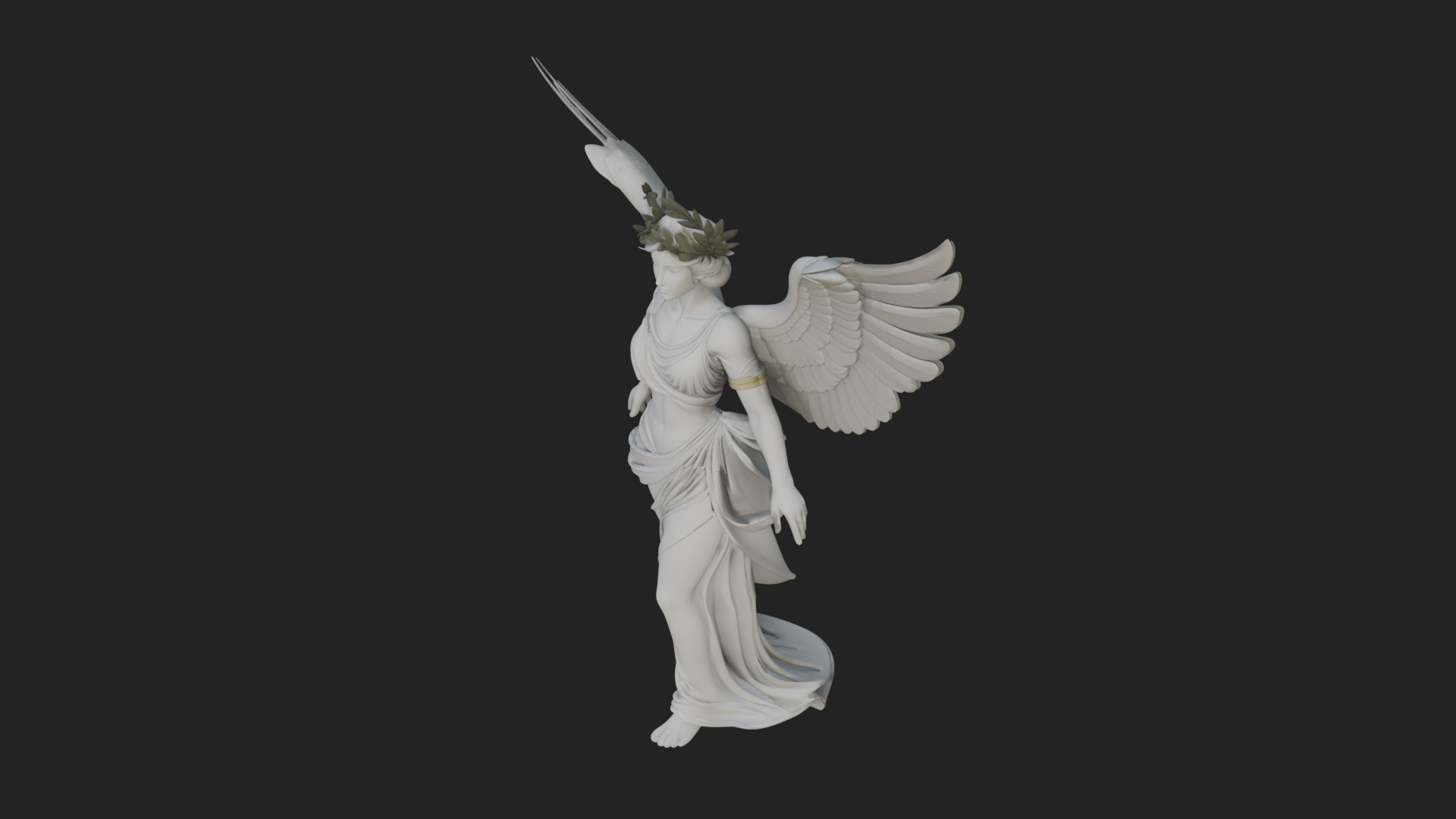Angel of Victory Statue Design 7 3D Print Model 3D Model