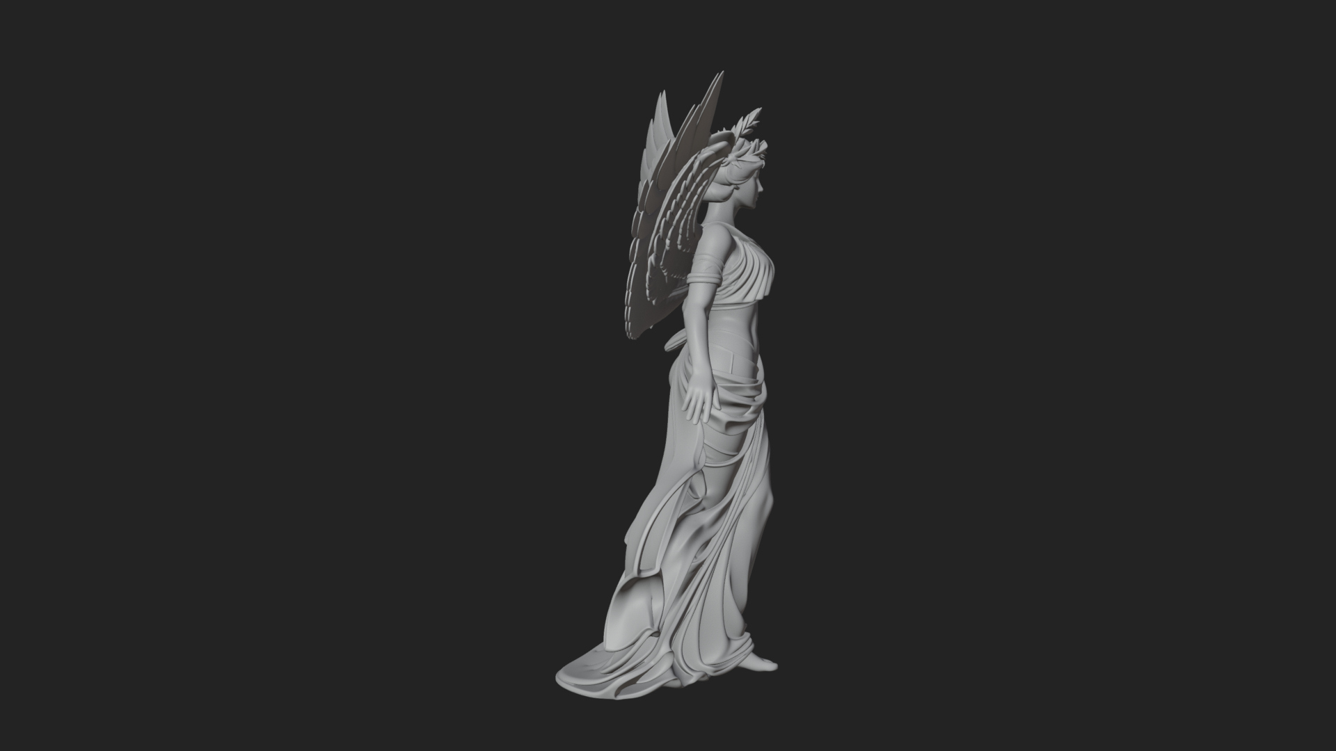 Angel of Victory Statue Design 7 3D Print Model 3D Model