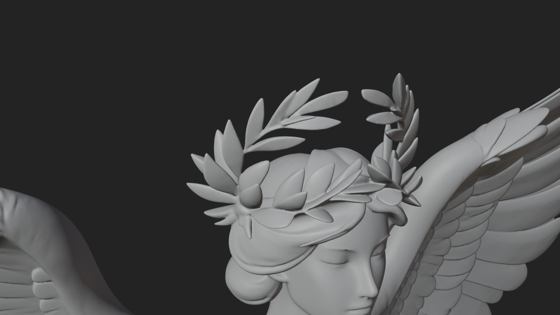 Angel of Victory Statue Design 7 3D Print Model 3D Model