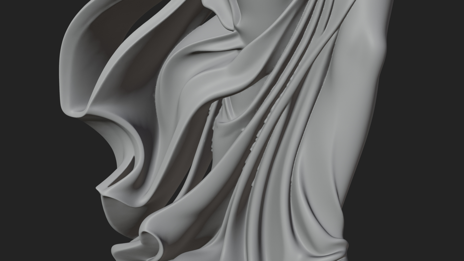 Angel of Victory Statue Design 7 3D Print Model 3D Model