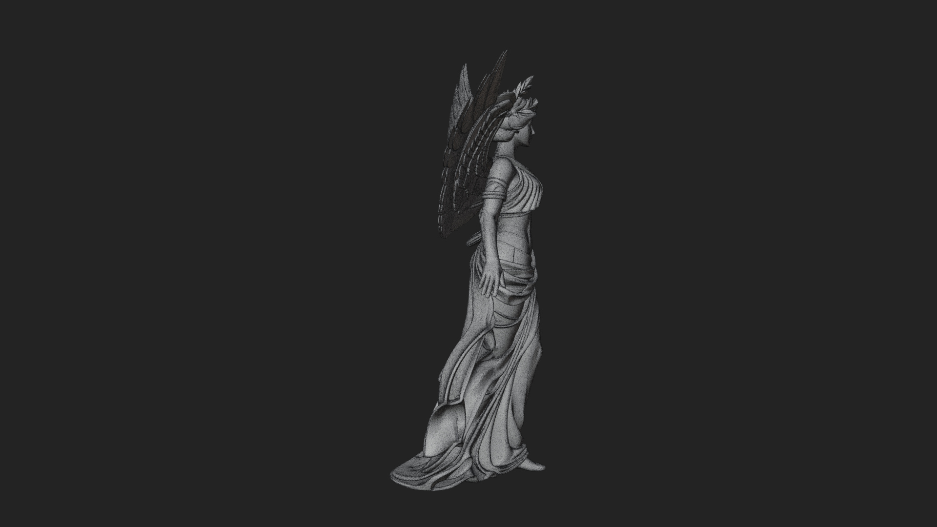 Angel of Victory Statue Design 7 3D Print Model 3D Model
