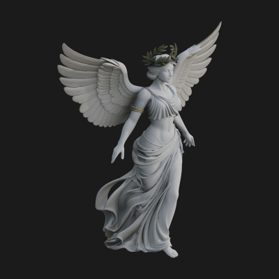 Angel of Victory Statue Design 7 3D Print Model
