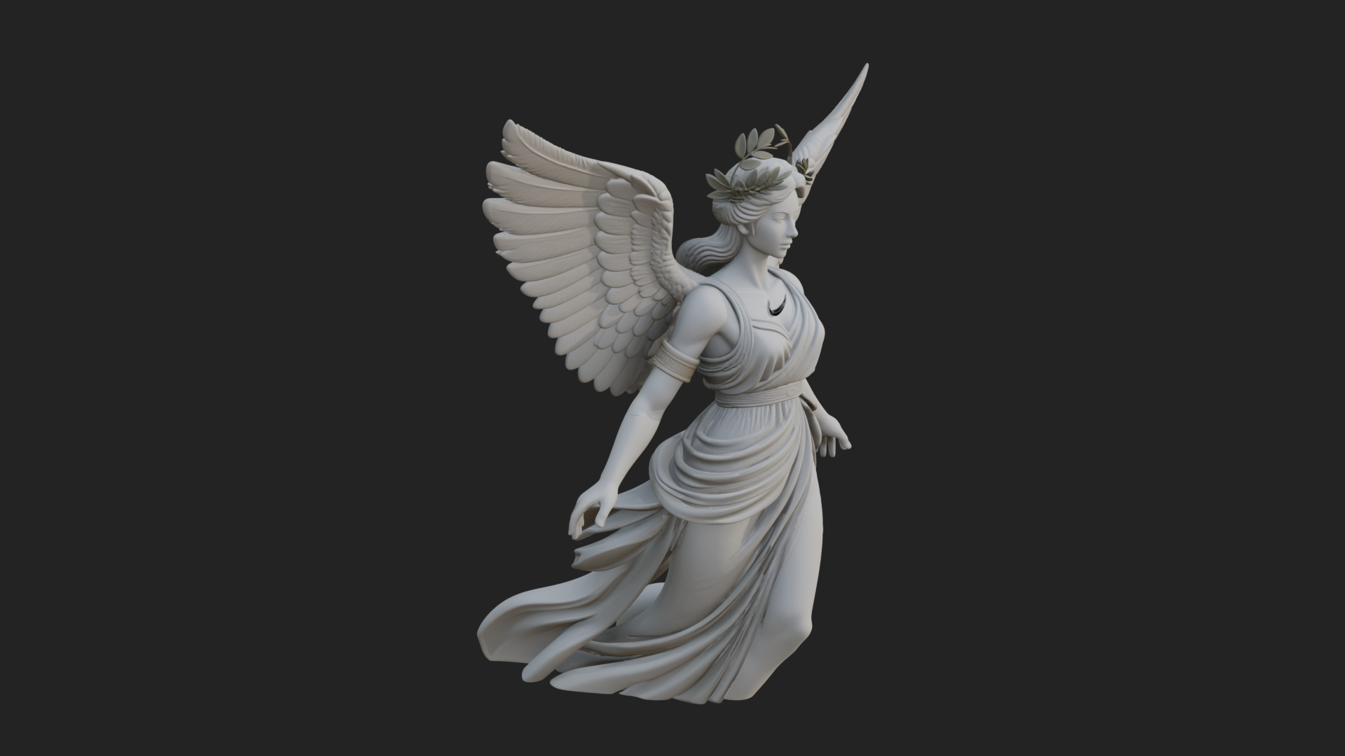 Angel of Victory Statue Design 8 3D Print Model 3D Model