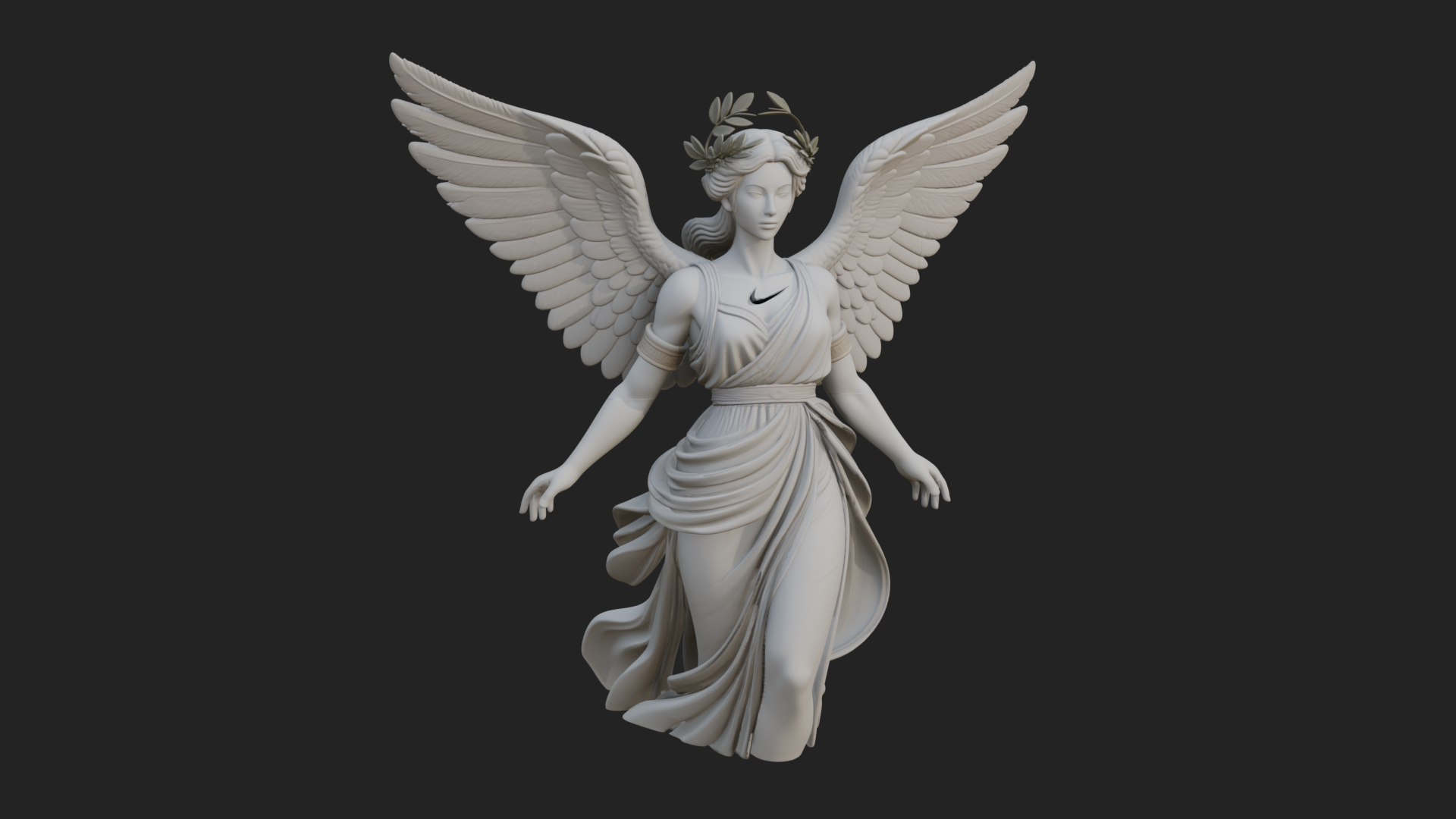 Angel of Victory Statue Design 8 3D Print Model 3D Model