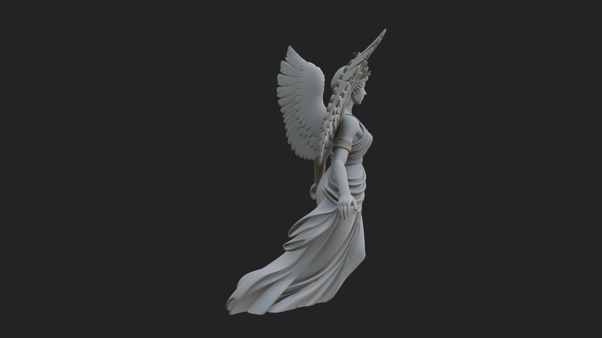 Angel of Victory Statue Design 8 3D Print Model 3D Model