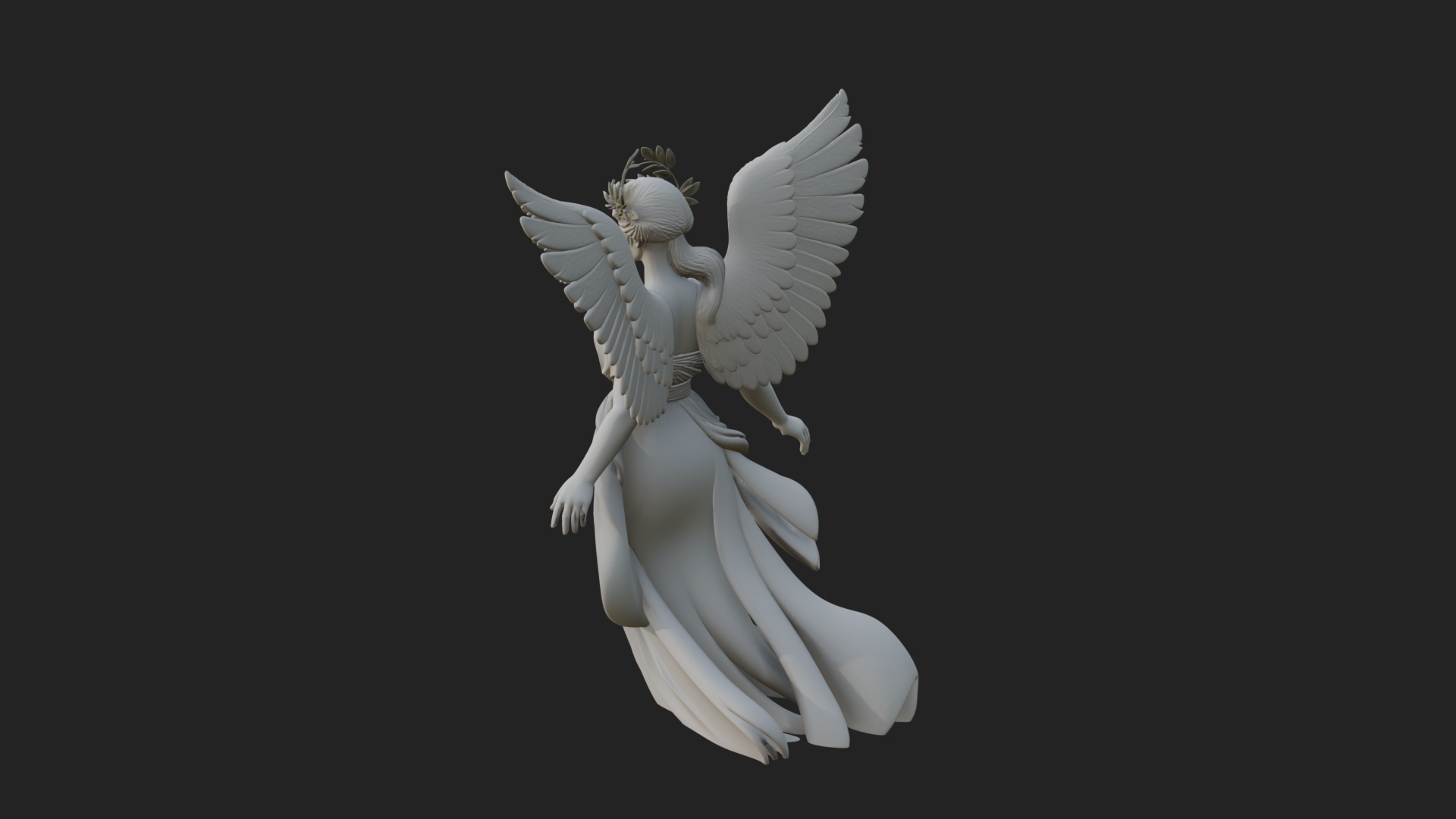 Angel of Victory Statue Design 8 3D Print Model 3D Model