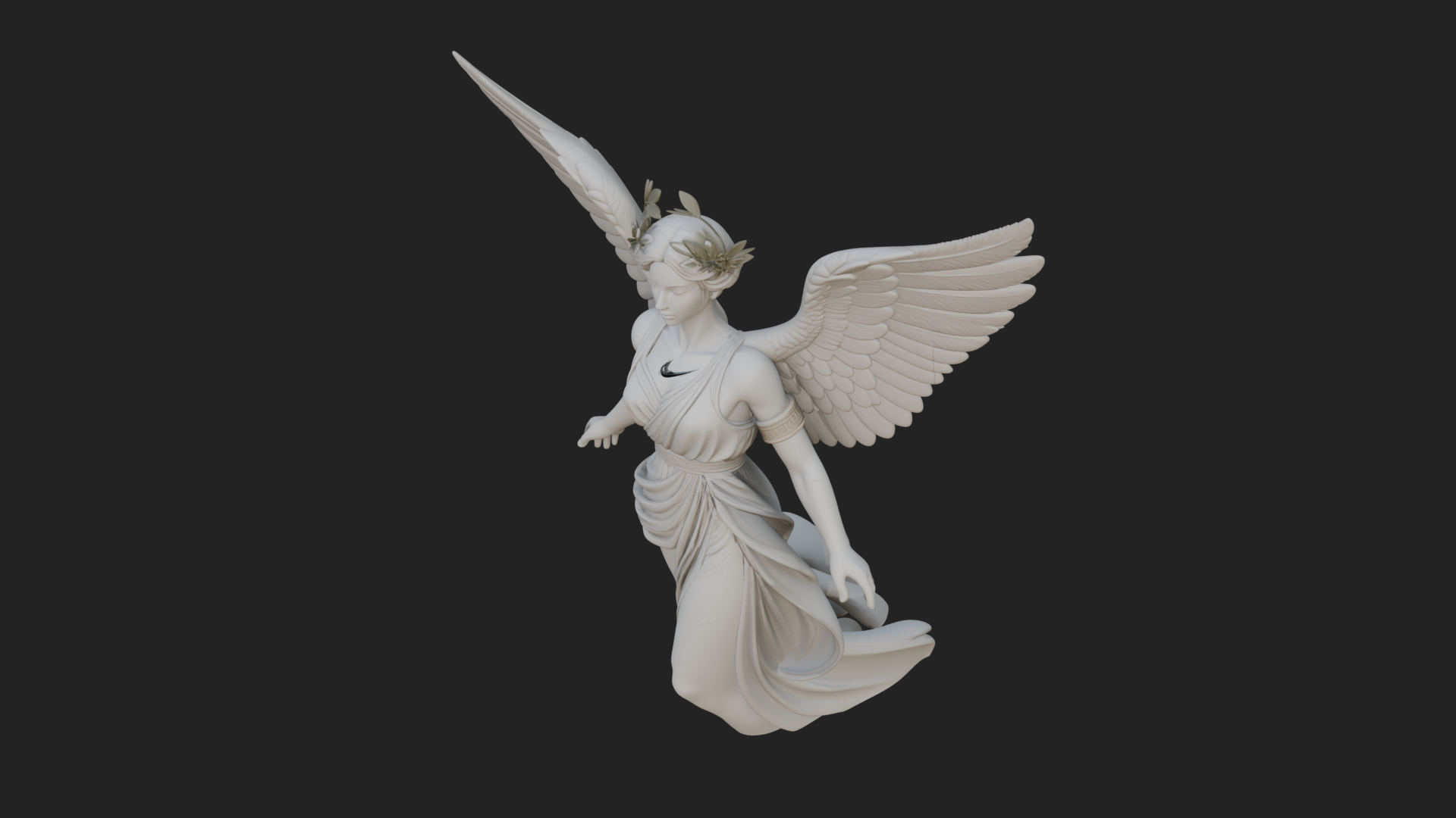 Angel of Victory Statue Design 8 3D Print Model 3D Model