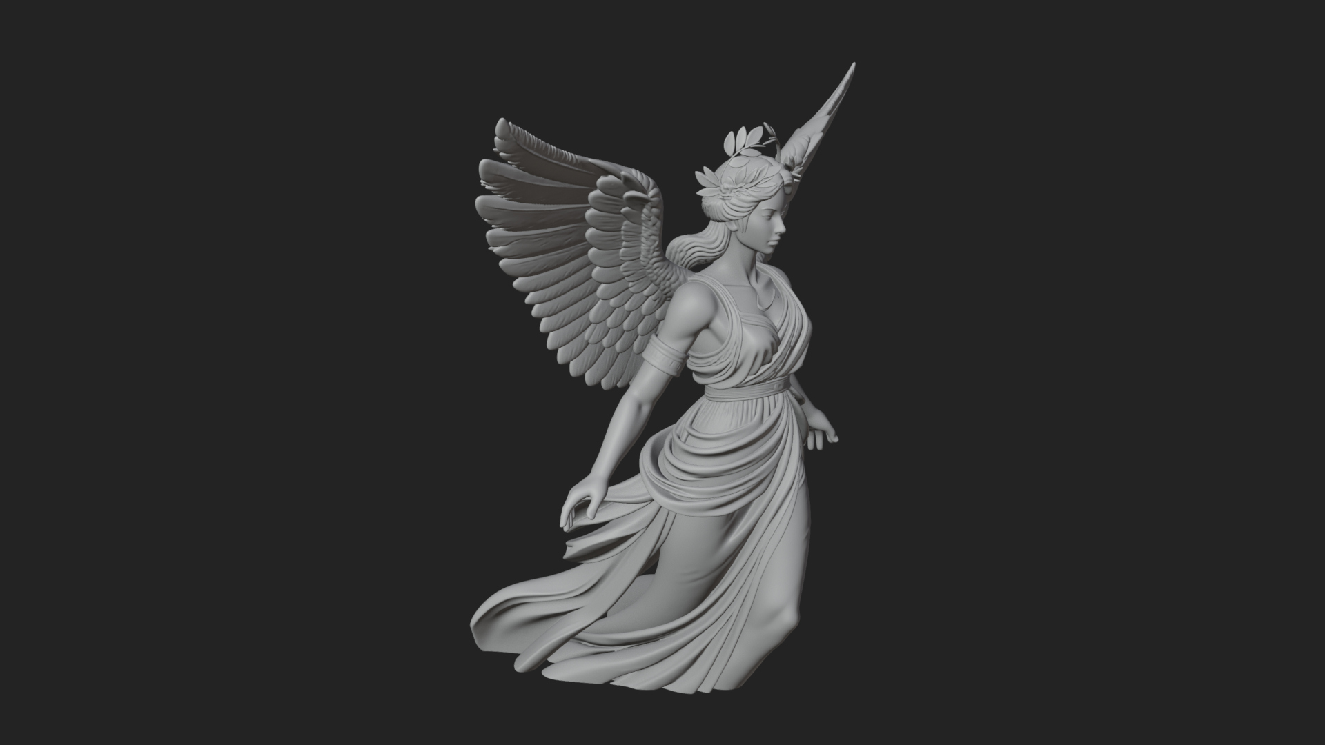 Angel of Victory Statue Design 8 3D Print Model 3D Model