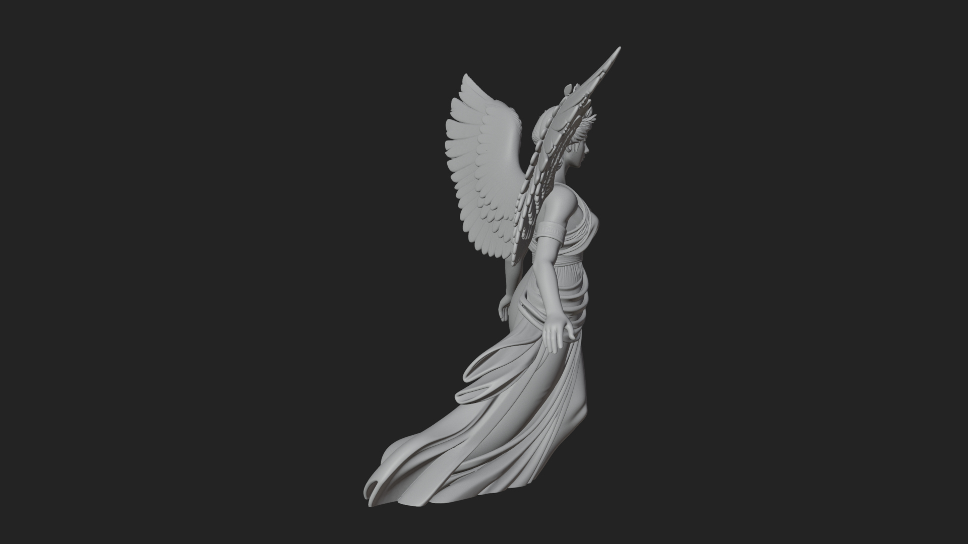 Angel of Victory Statue Design 8 3D Print Model 3D Model