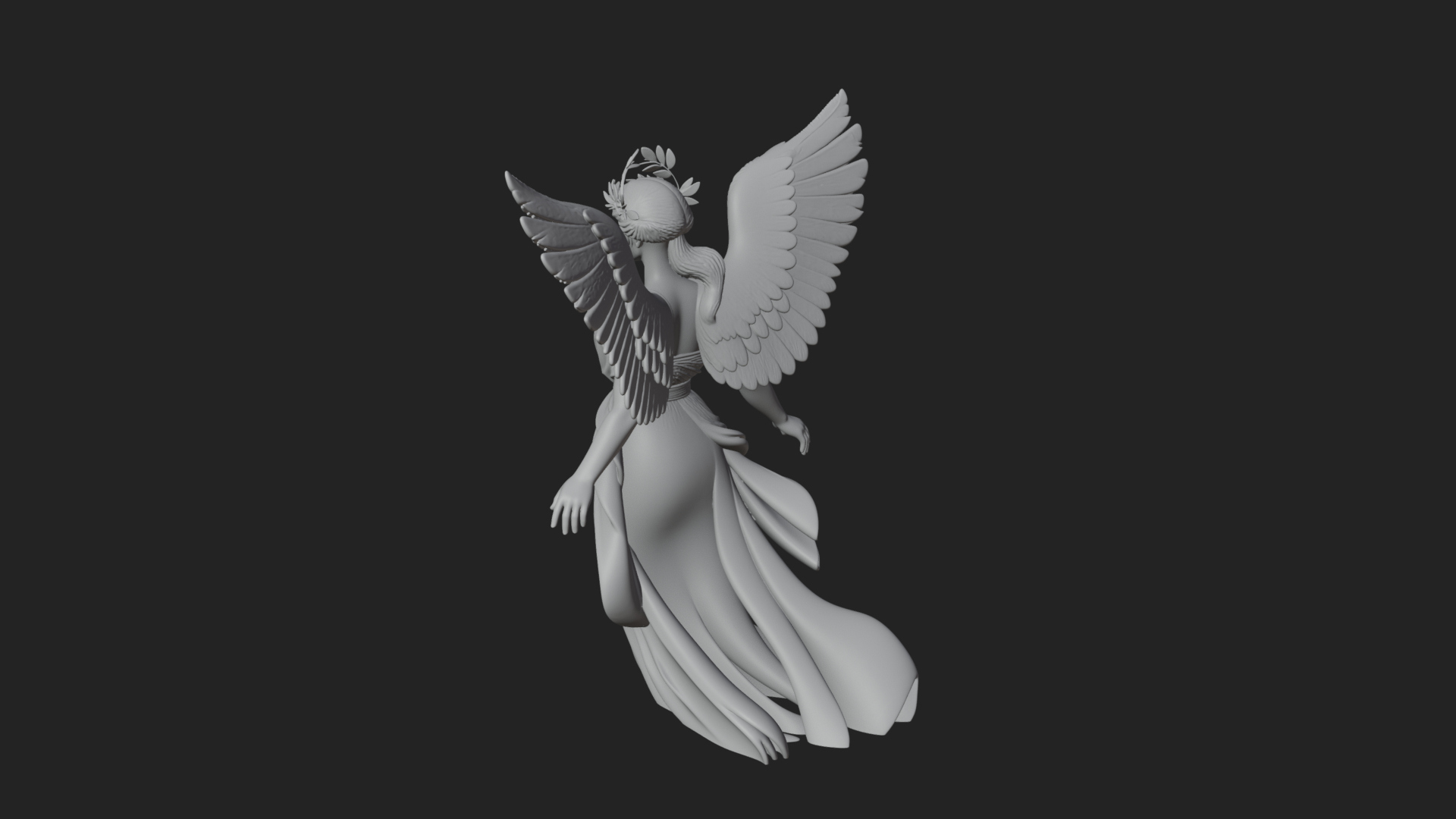 Angel of Victory Statue Design 8 3D Print Model 3D Model